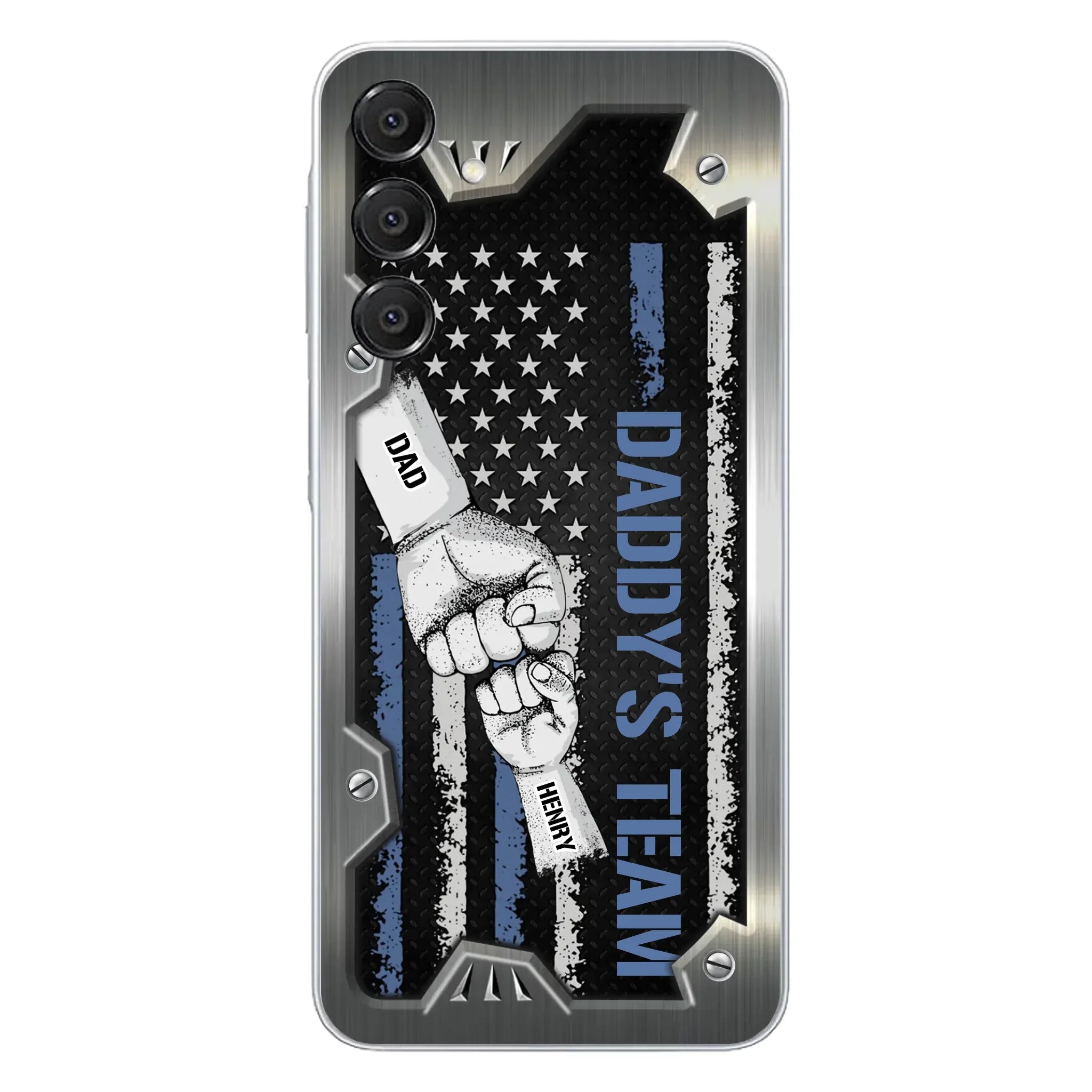 Custom Personalized Daddy's Team Phone Case - Father's Day Gift Idea For Dad/ Grandpa - Case for iPhone/ Samsung