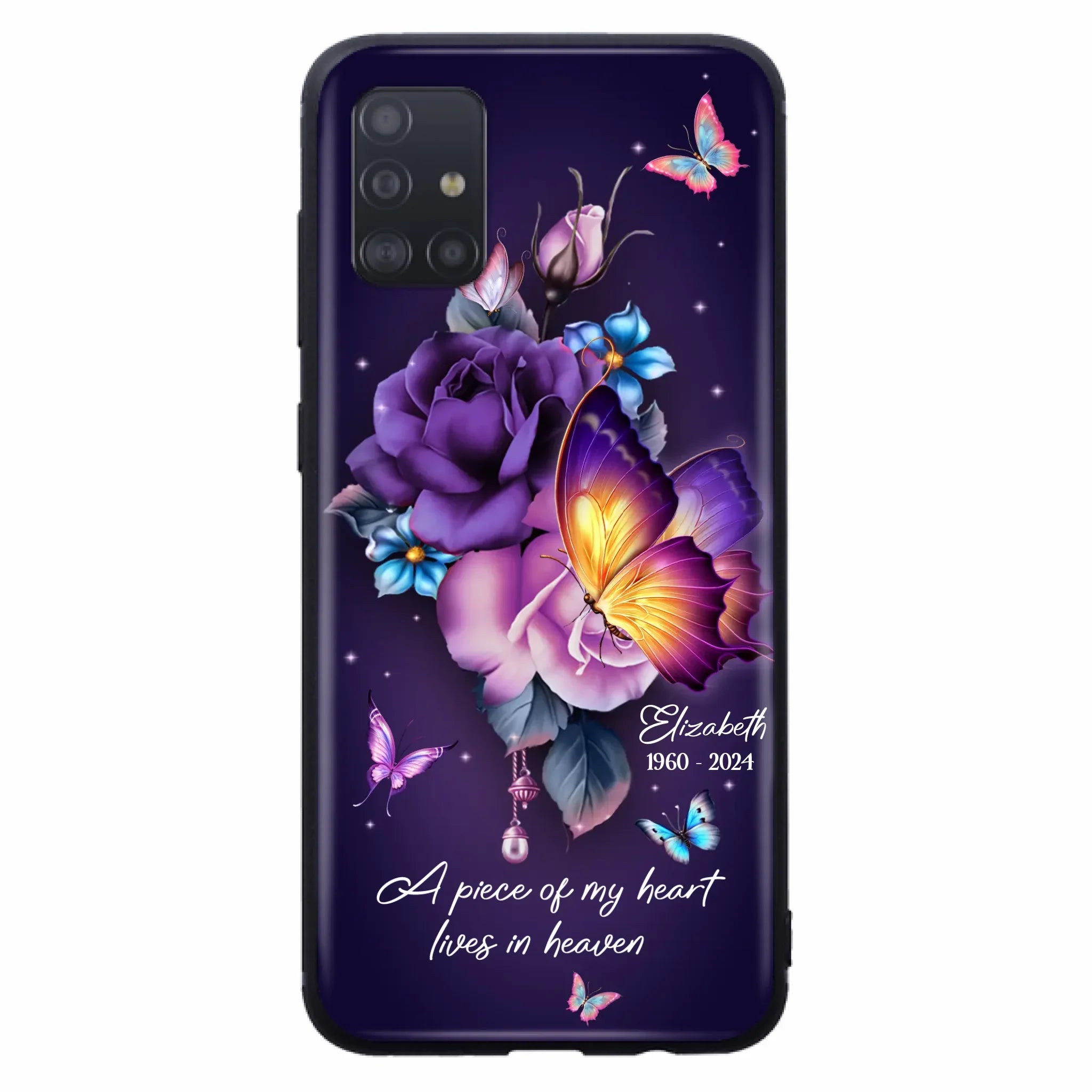 Custom Personalized Butterfly Memorial Phone Case - Memorial Gift Idea - Case for iPhone/Samsung