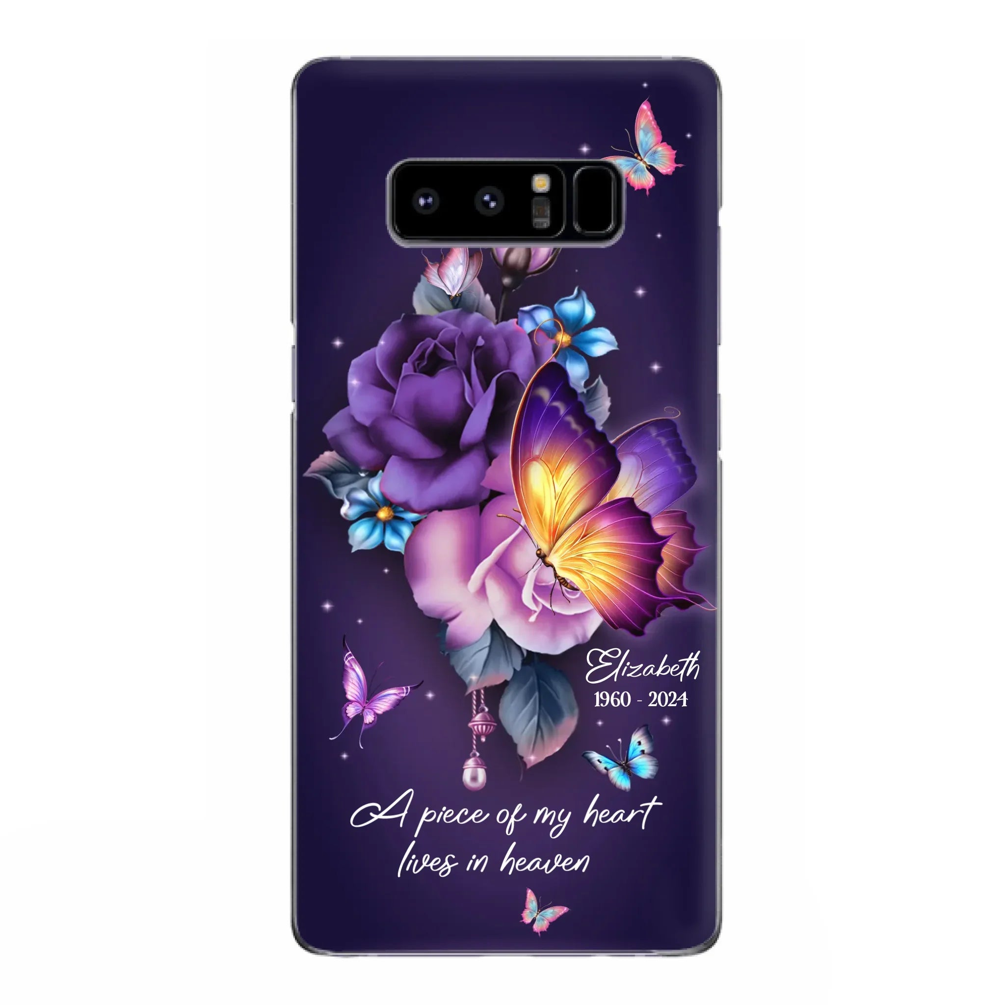 Custom Personalized Butterfly Memorial Phone Case - Memorial Gift Idea - Case for iPhone/Samsung