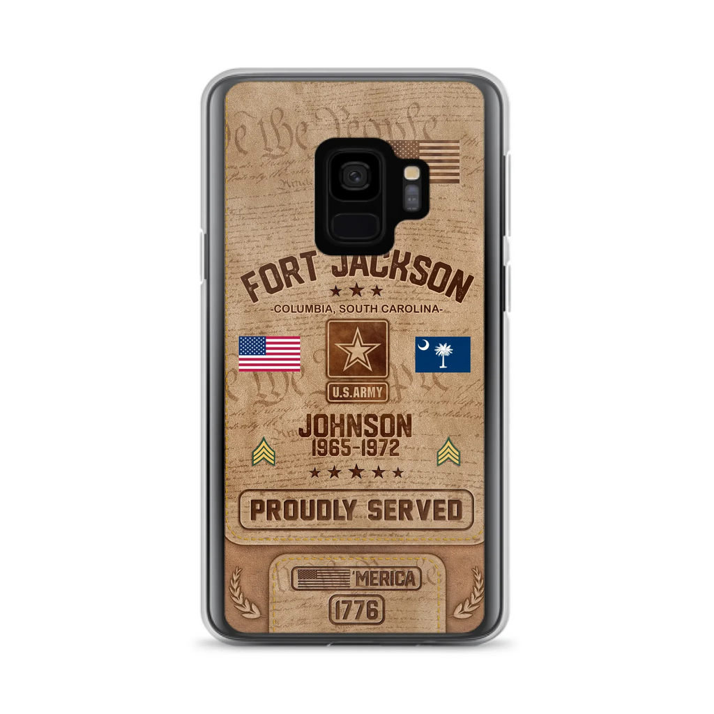Custom Personalized Veteran Phone Case - Gift For Veteran - Birthday/ Father's Day Gift - Proudly Served - Case For iPhone And Samsung