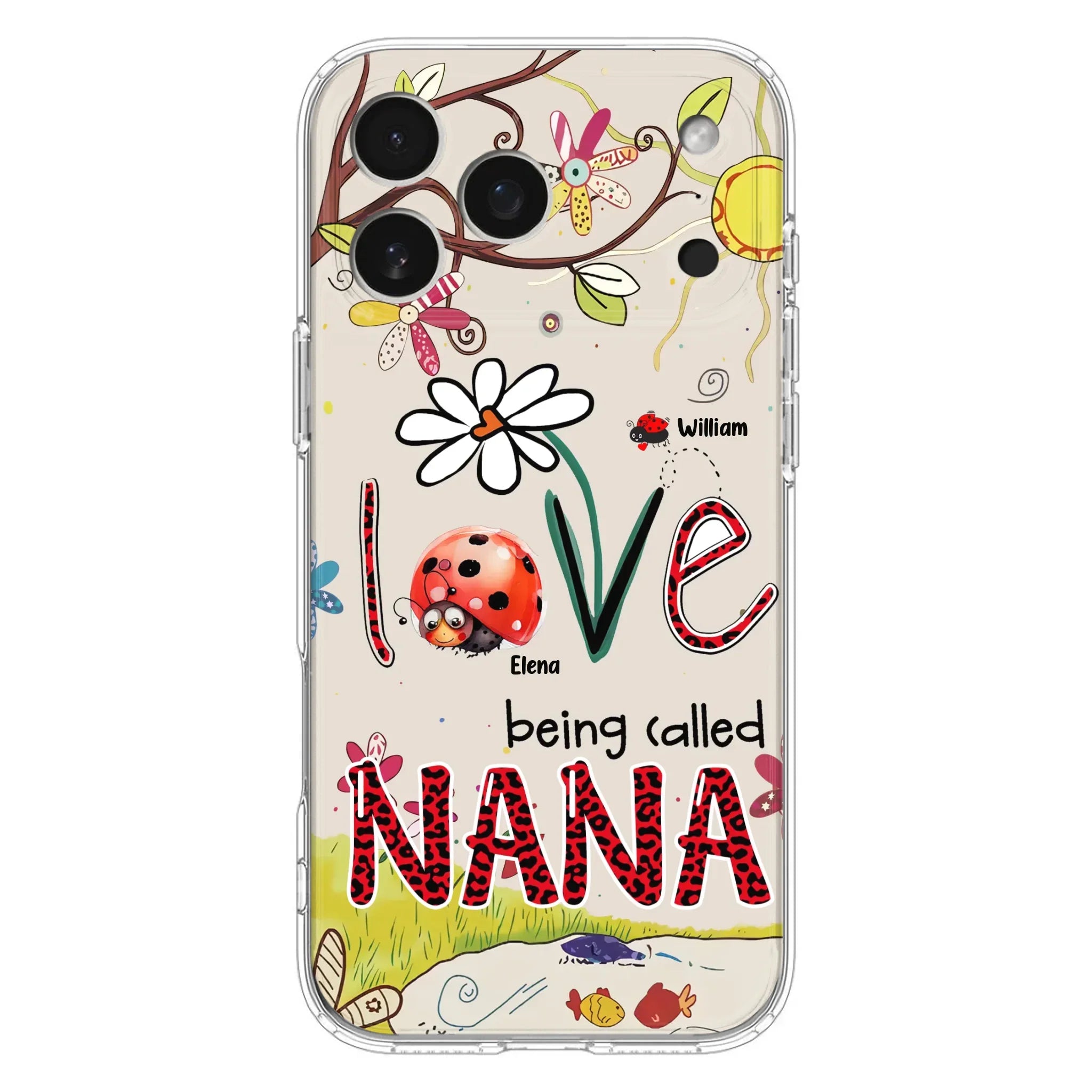 Custom Personalized Grandma/ Mom Phone Case - Gift Idea For Grandma - Upto 7 Kids - Love Being Called Gigi - Cases For iPhone/ Samsung