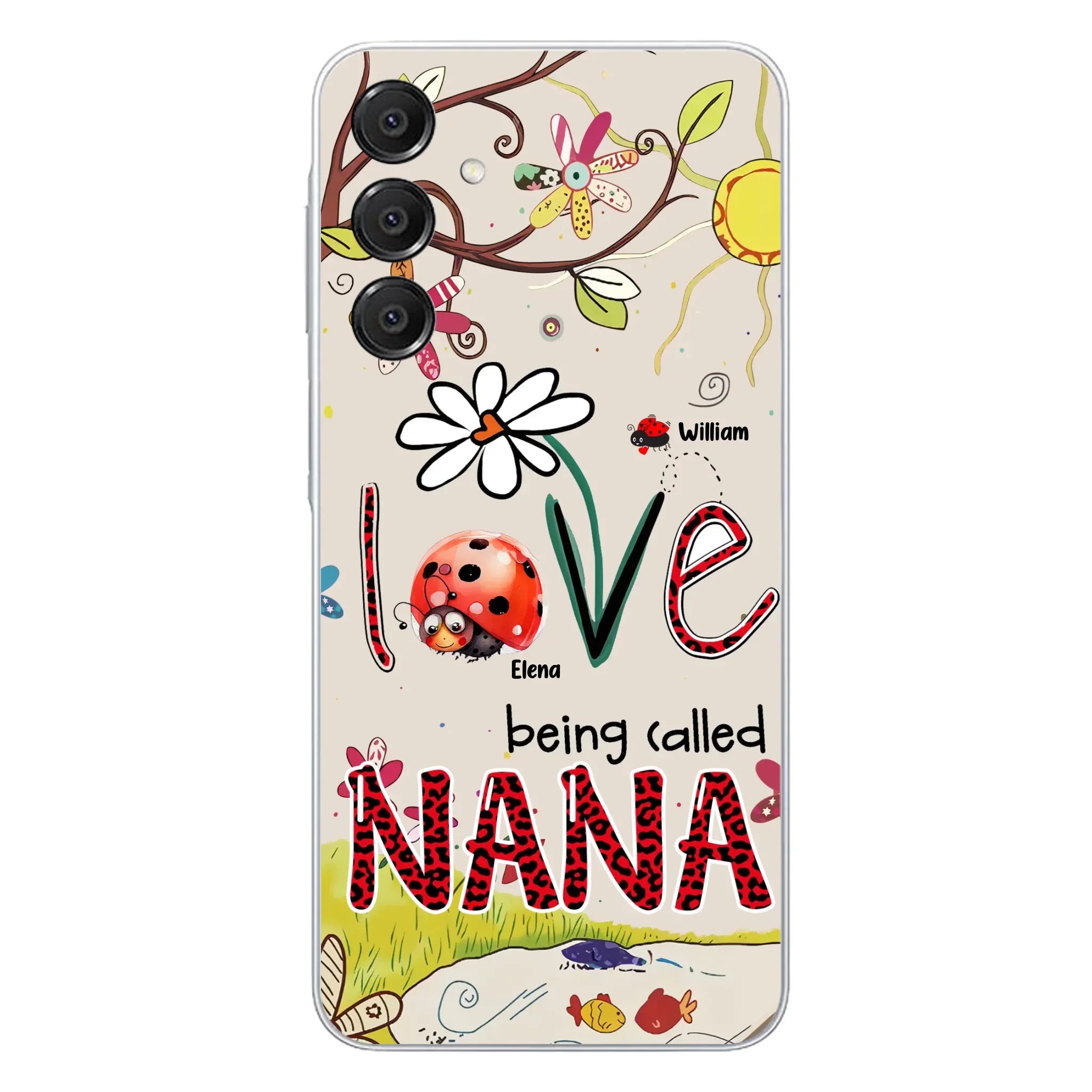 Custom Personalized Grandma/ Mom Phone Case - Gift Idea For Grandma - Upto 7 Kids - Love Being Called Gigi - Cases For iPhone/ Samsung