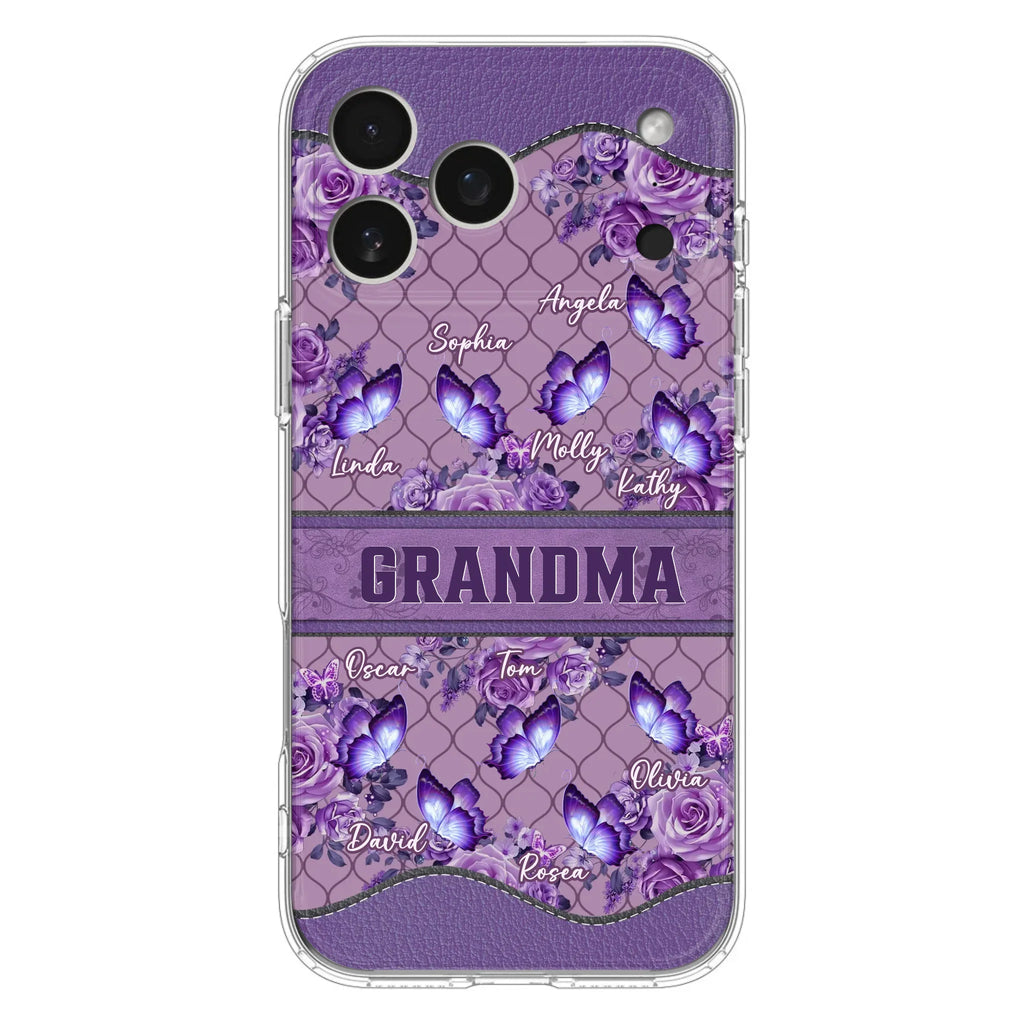 Personalized Grandma Butterfly Phone Case - Gift Idea For Mother's Day/Grandma - Cases For iPhone/Samsung