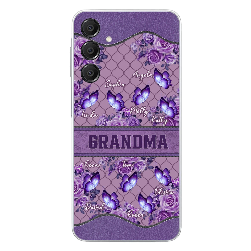 Personalized Grandma Butterfly Phone Case - Gift Idea For Mother's Day/Grandma - Cases For iPhone/Samsung