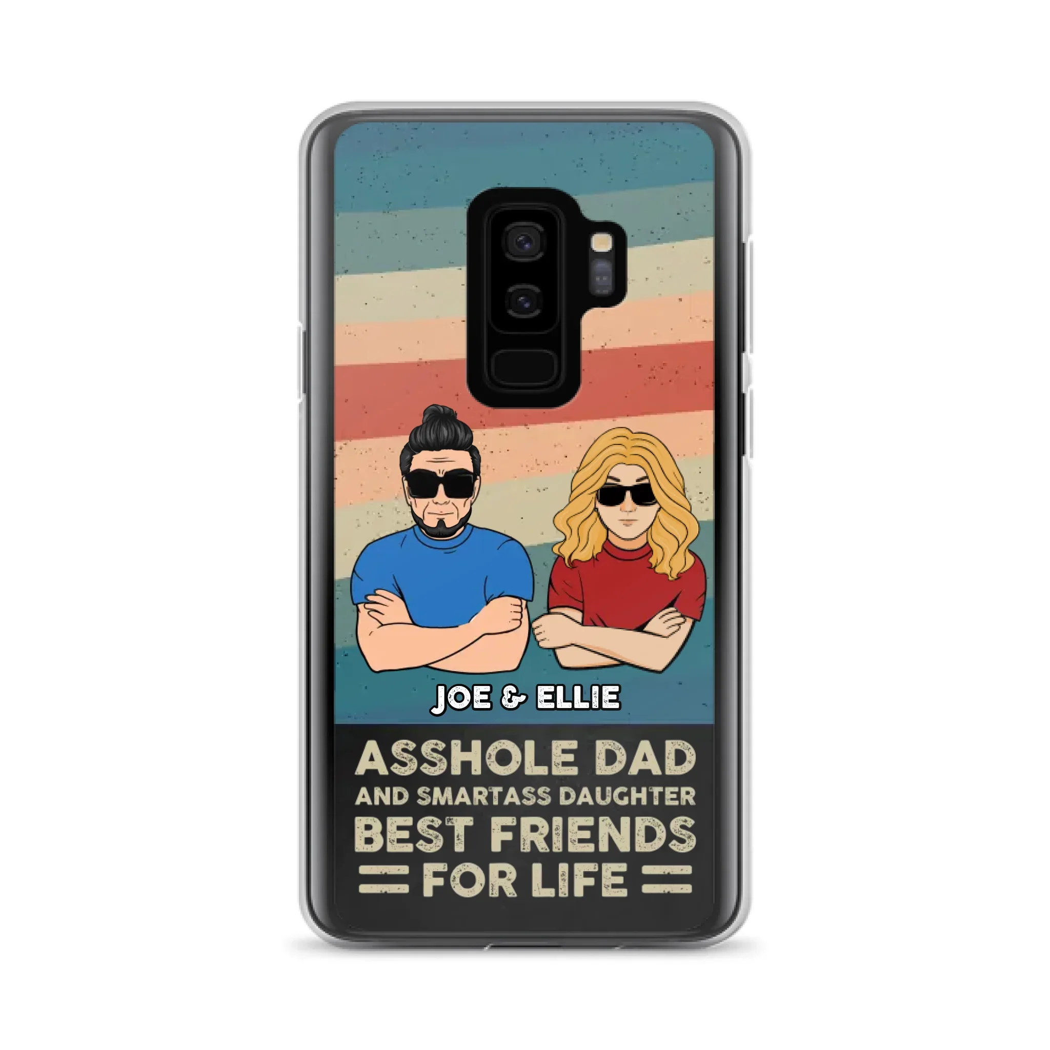 Personalized Dad/Mom And Daughter/Son Phone Case - Gift Idea For Father's Day/Mother's Day From Daughter/Son - Asshole Dad - Cases For Samsung/iPhone