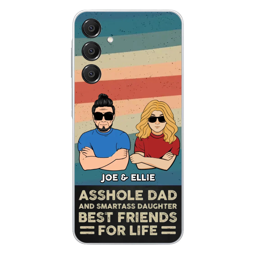 Personalized Dad/Mom And Daughter/Son Phone Case - Gift Idea For Father's Day/Mother's Day From Daughter/Son - Asshole Dad - Cases For Samsung/iPhone