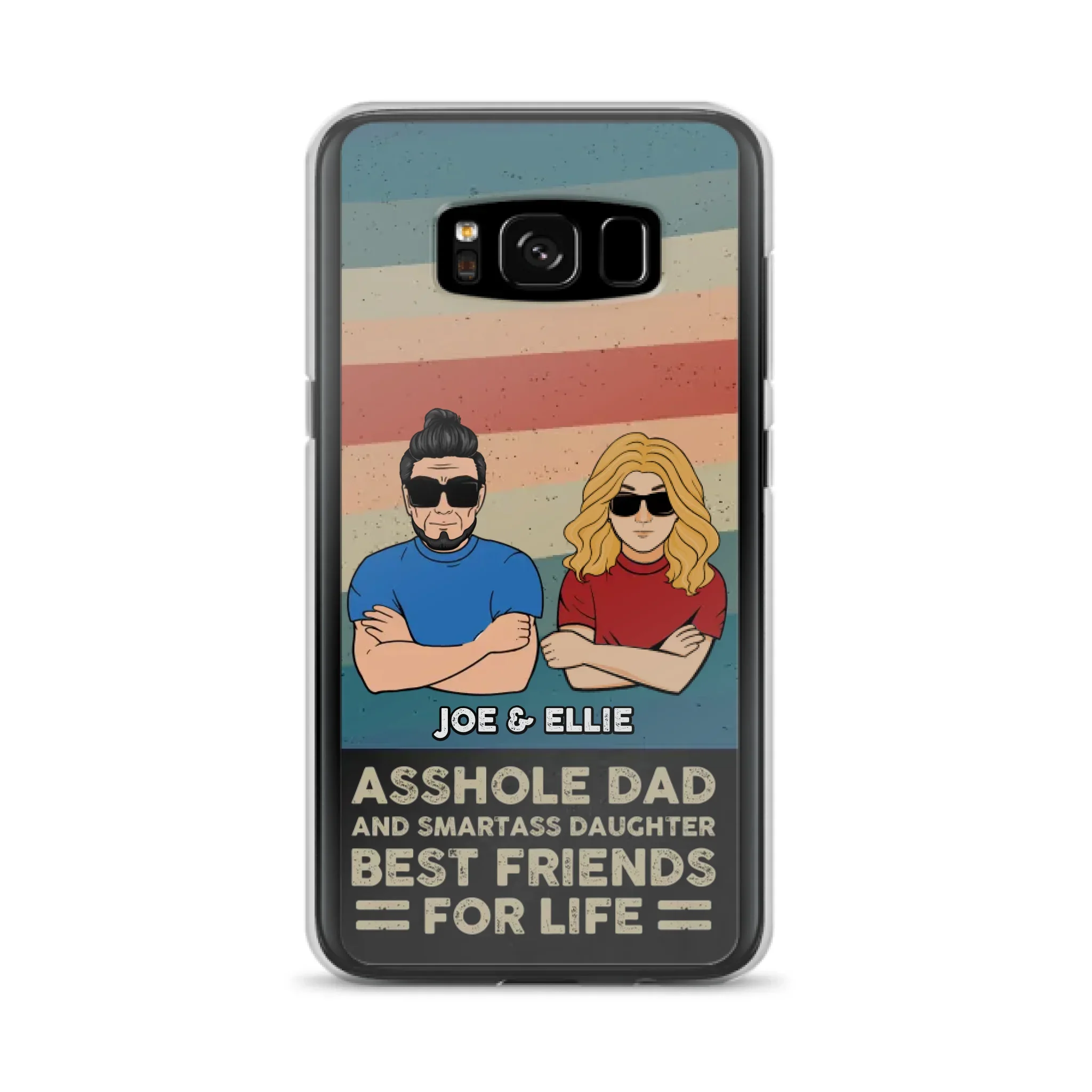 Personalized Dad/Mom And Daughter/Son Phone Case - Gift Idea For Father's Day/Mother's Day From Daughter/Son - Asshole Dad - Cases For Samsung/iPhone