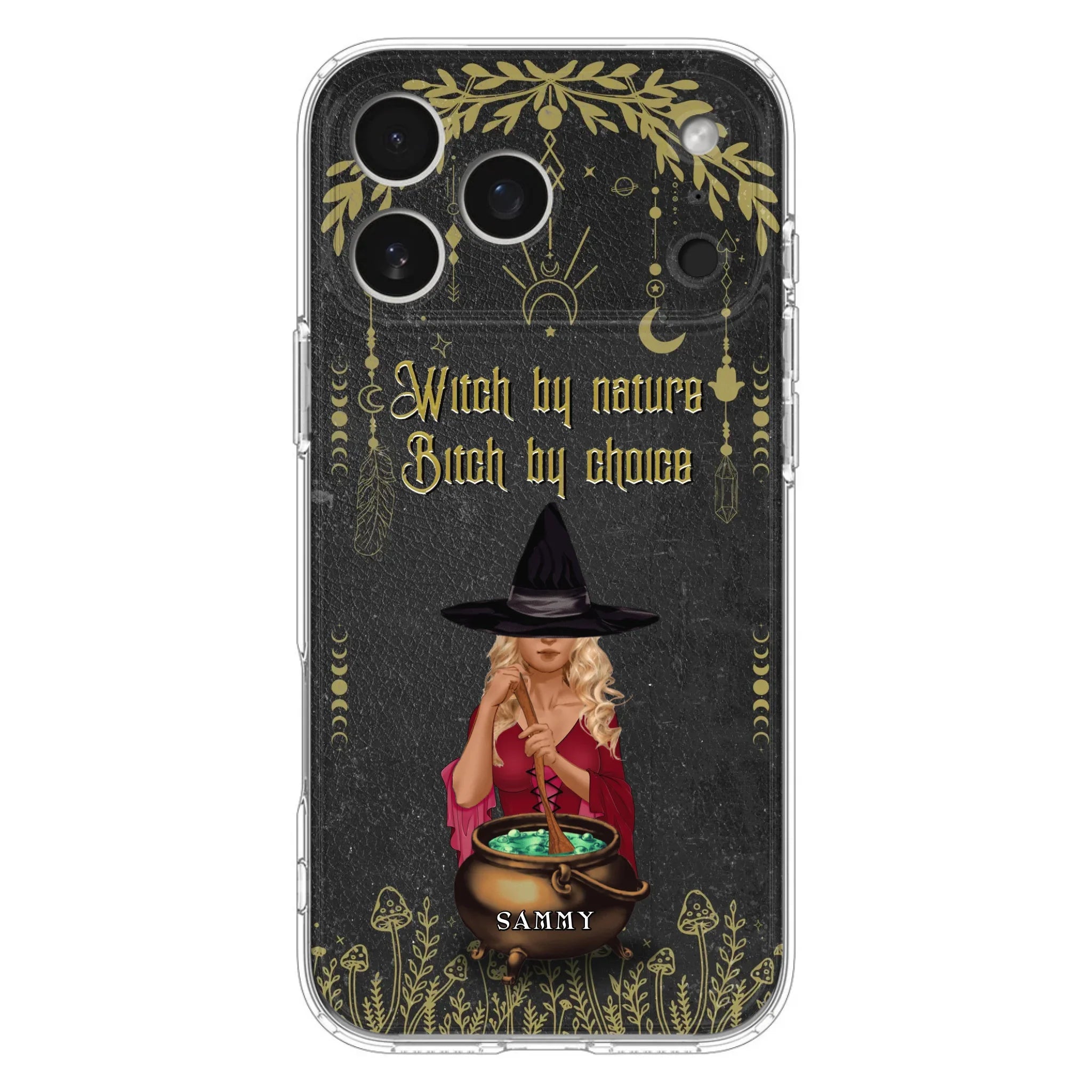Custom Personalized Witch Phone Case - Gift Idea For Friends/Sisters/Wicca Decor/Pagan Decor - In My Kitchen Filled With Care I Welcome Water Earth Fire Air - Case for iPhone/Samsung