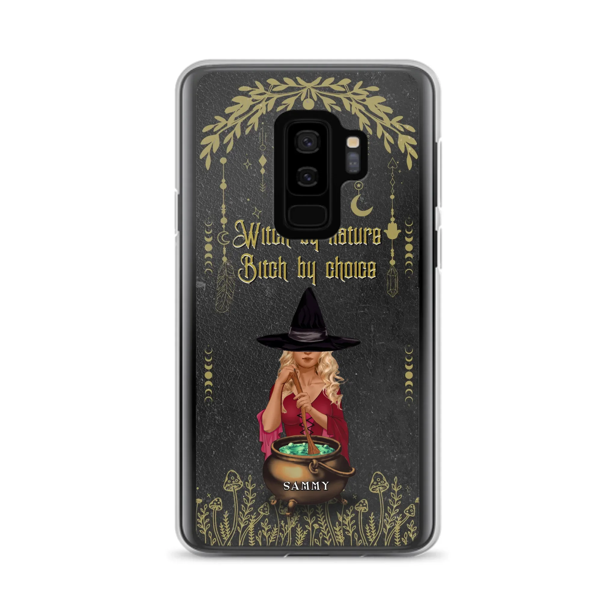 Custom Personalized Witch Phone Case - Gift Idea For Friends/Sisters/Wicca Decor/Pagan Decor - In My Kitchen Filled With Care I Welcome Water Earth Fire Air - Case for iPhone/Samsung
