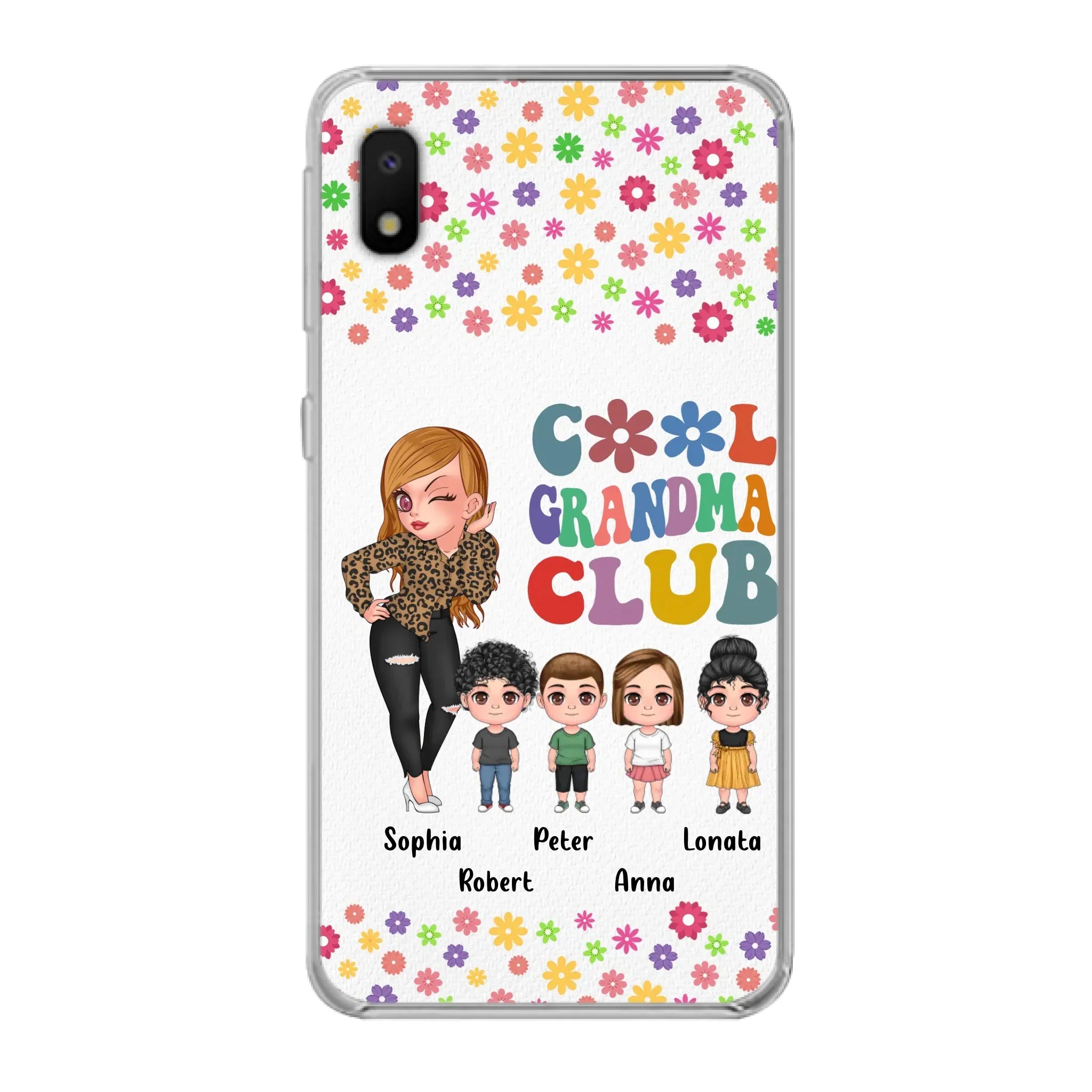 Custom Personalized Cool Grandma Phone Case - Gift Idea For Grandma - Upto 4 Kids - Cases For iPhone/Samsung