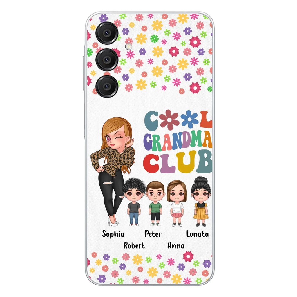 Custom Personalized Cool Grandma Phone Case - Gift Idea For Grandma - Upto 4 Kids - Cases For iPhone/Samsung