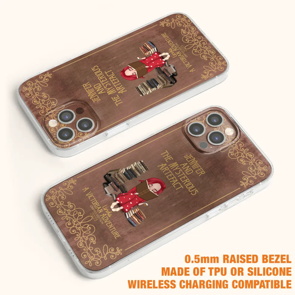 Custom Personalized Reading Girl Phone Case - Gift Idea For Reading Lovers - Mysterious Artefact - Cases For iPhone/Samsung