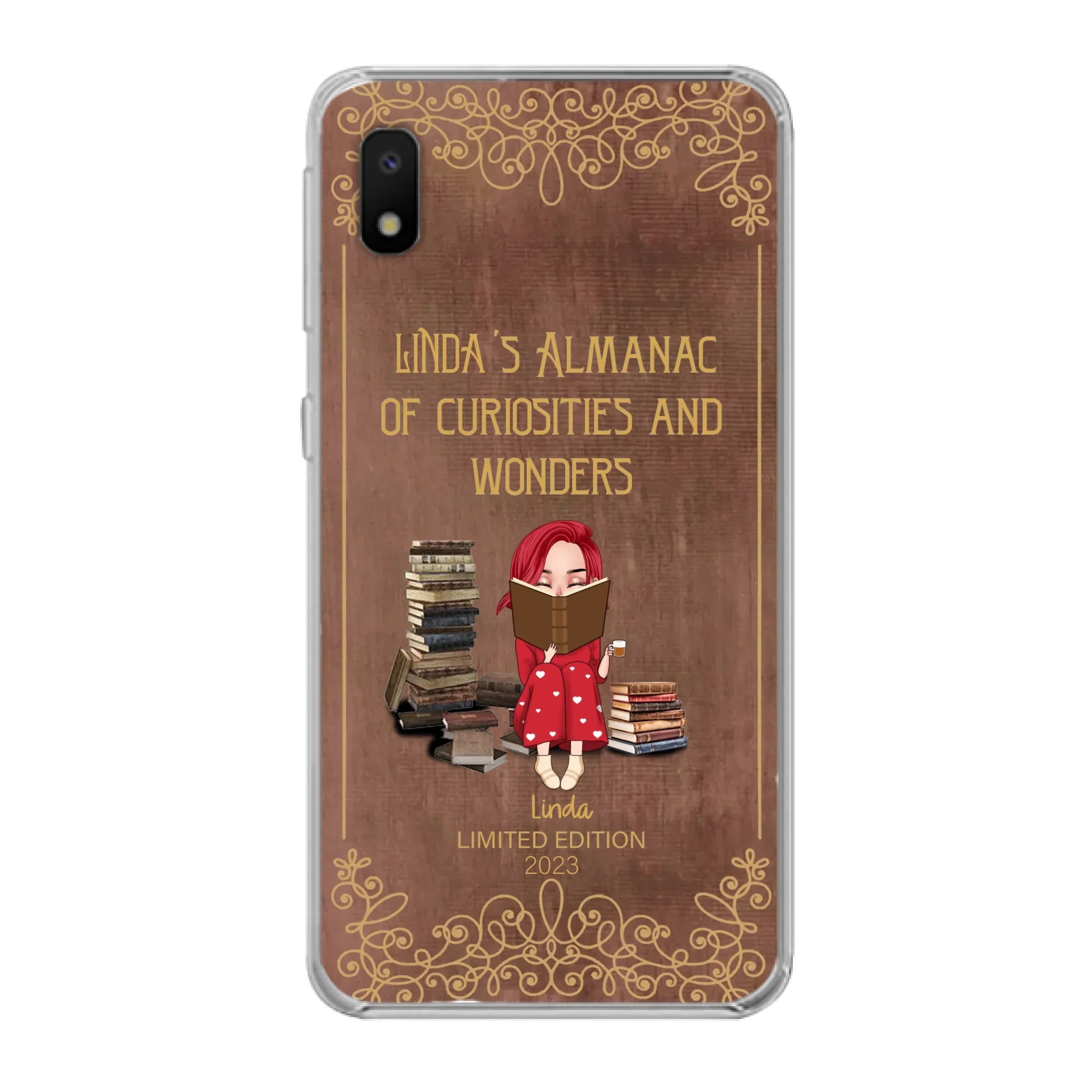 Custom Personalized Reading Girl Phone Case - Gift Idea For Reading Lovers - Almanac Of Curiosities - Cases For iPhone/Samsung