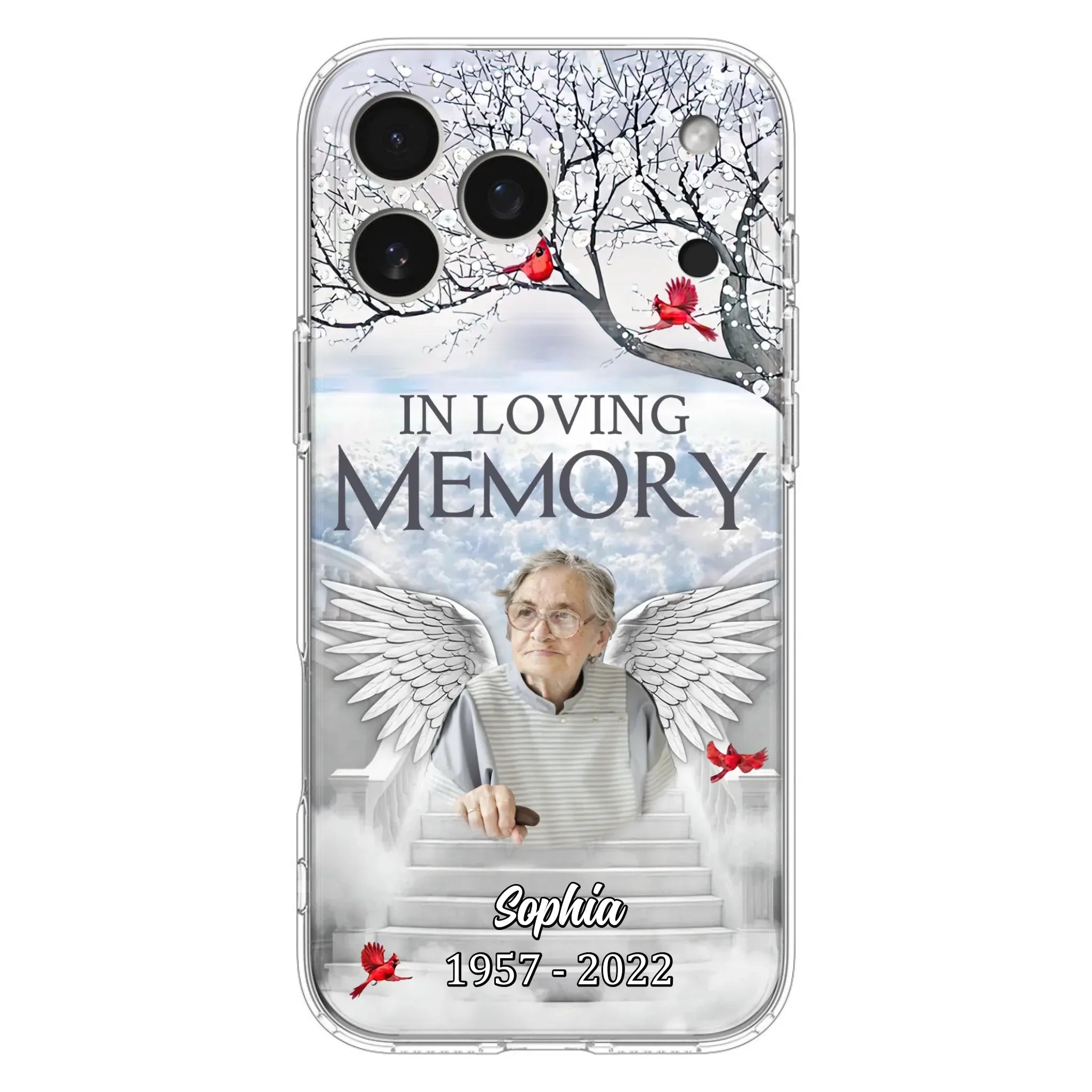 Custom Personalized Memorial Phone Case - Upload Photo - Memorial Gift Idea For Family - In Loving Memory - Case For iPhone & Samsung