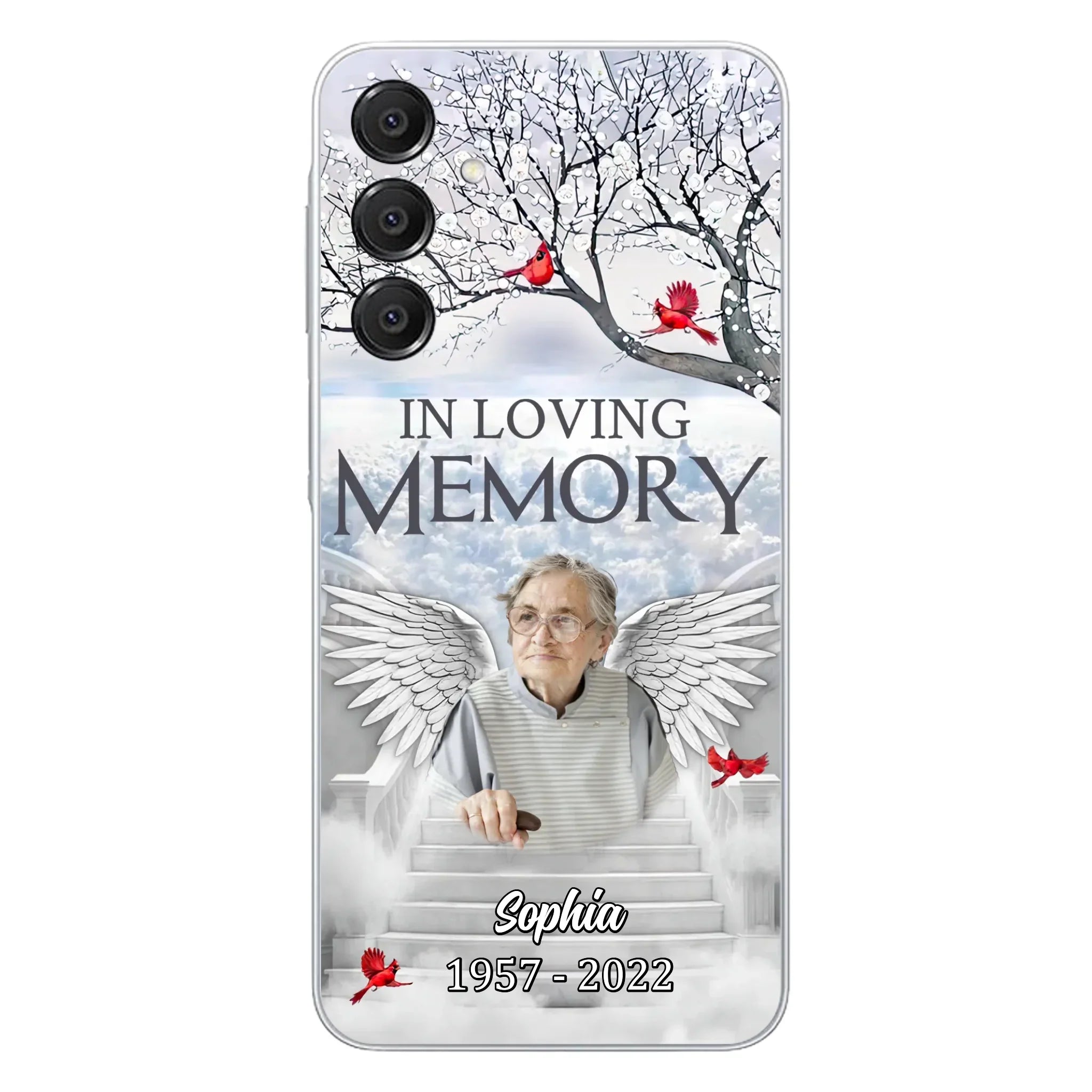 Custom Personalized Memorial Phone Case - Upload Photo - Memorial Gift Idea For Family - In Loving Memory - Case For iPhone & Samsung