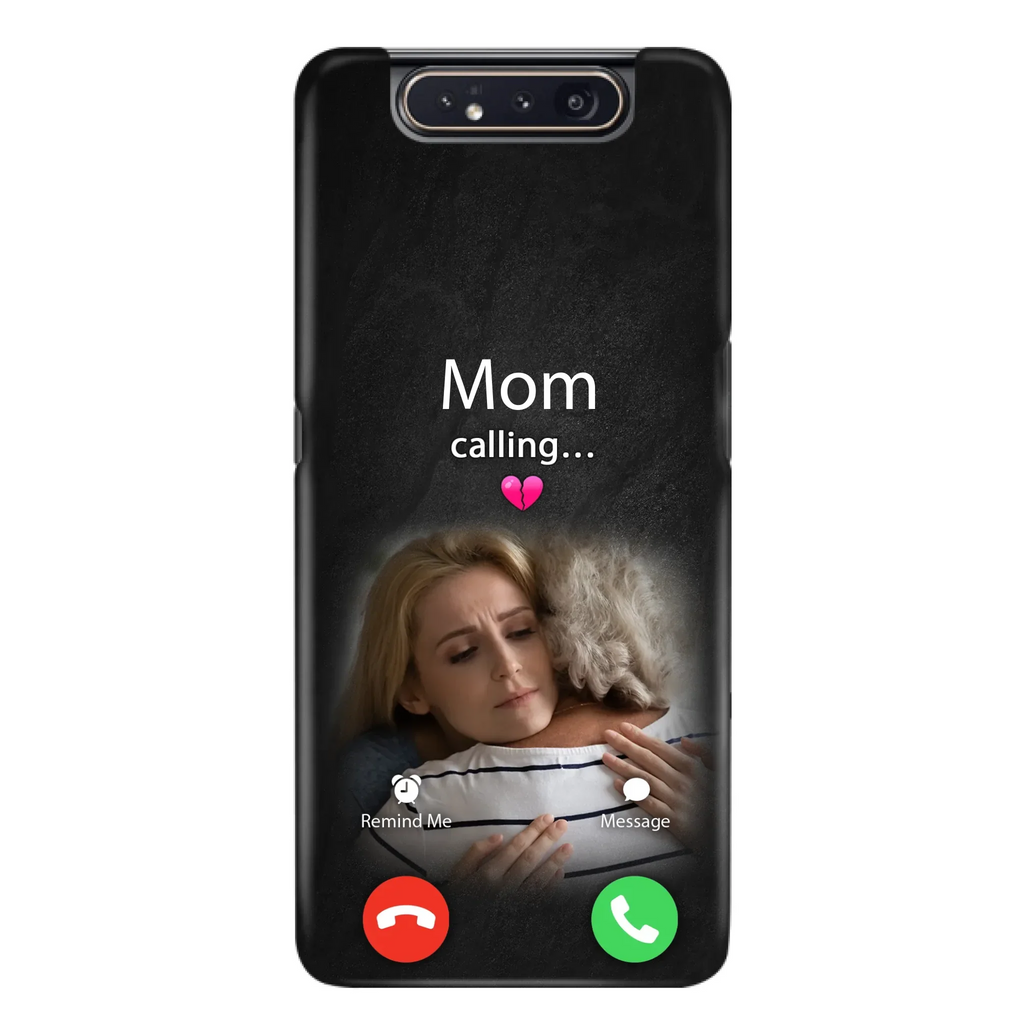 Custom Personalized Memorial Mom Phone Case - Upload Photo - Memorial Gift Idea For Mom/ Dad - Mom Calling - Case For iPhone And Samsung