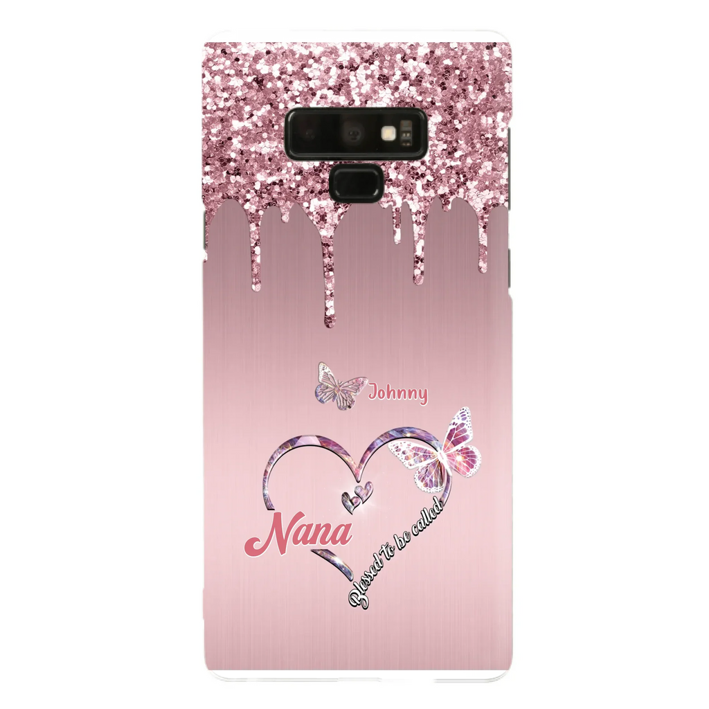 Custom Personalized Grandma Phone Case - Upto 10 Kids - Gift Idea For Mom/ Grandma/ Mother's Day - Case for iPhone/Samsung - Blessed To Be Called Nana