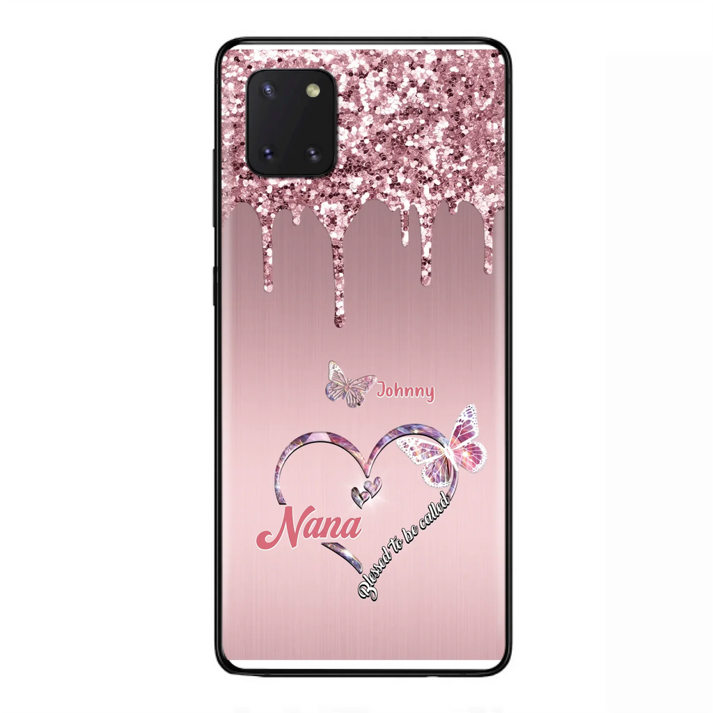Custom Personalized Grandma Phone Case - Upto 10 Kids - Gift Idea For Mom/ Grandma/ Mother's Day - Case for iPhone/Samsung - Blessed To Be Called Nana