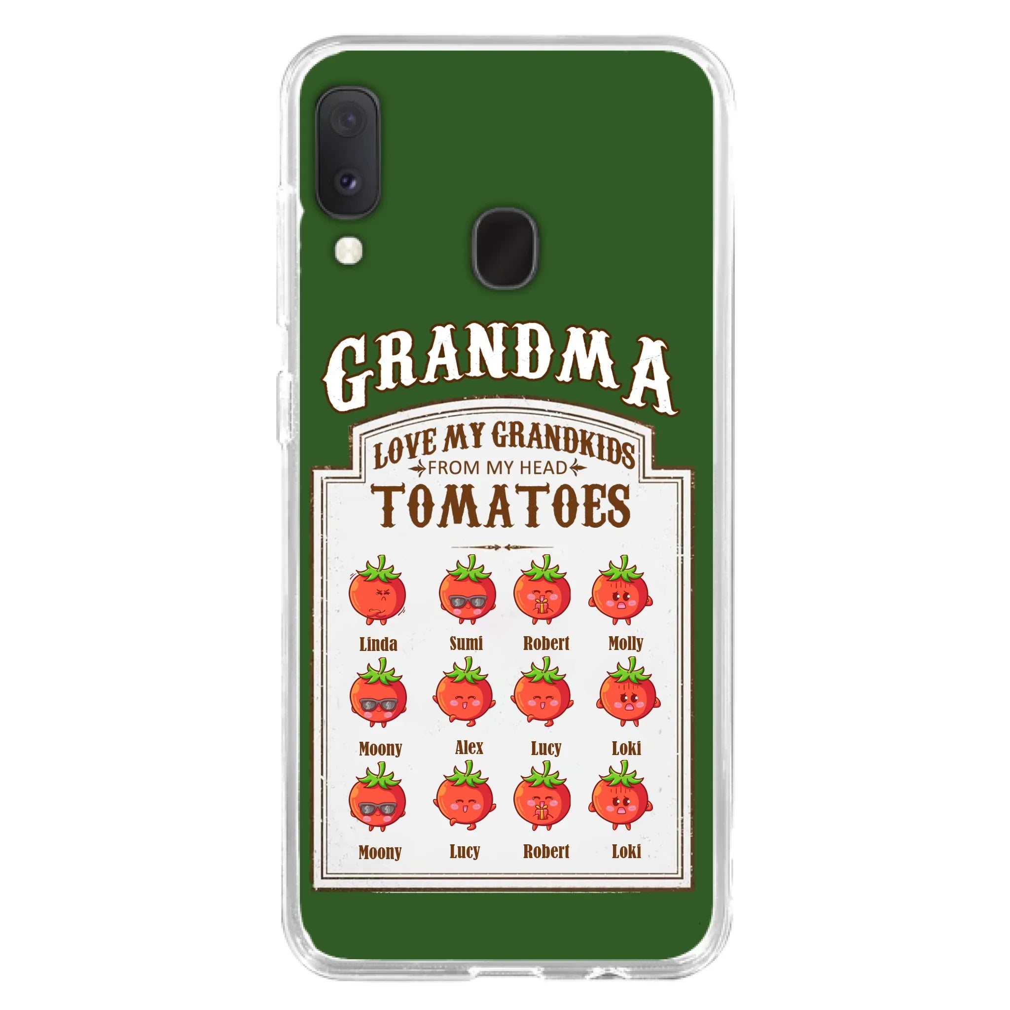 Custom Personalized Grandma Tomatoes Phone Case - Gift Idea For Mother's Day/Grandma- Upto 12 Tomatoes - Case For iPhone/ Samsung