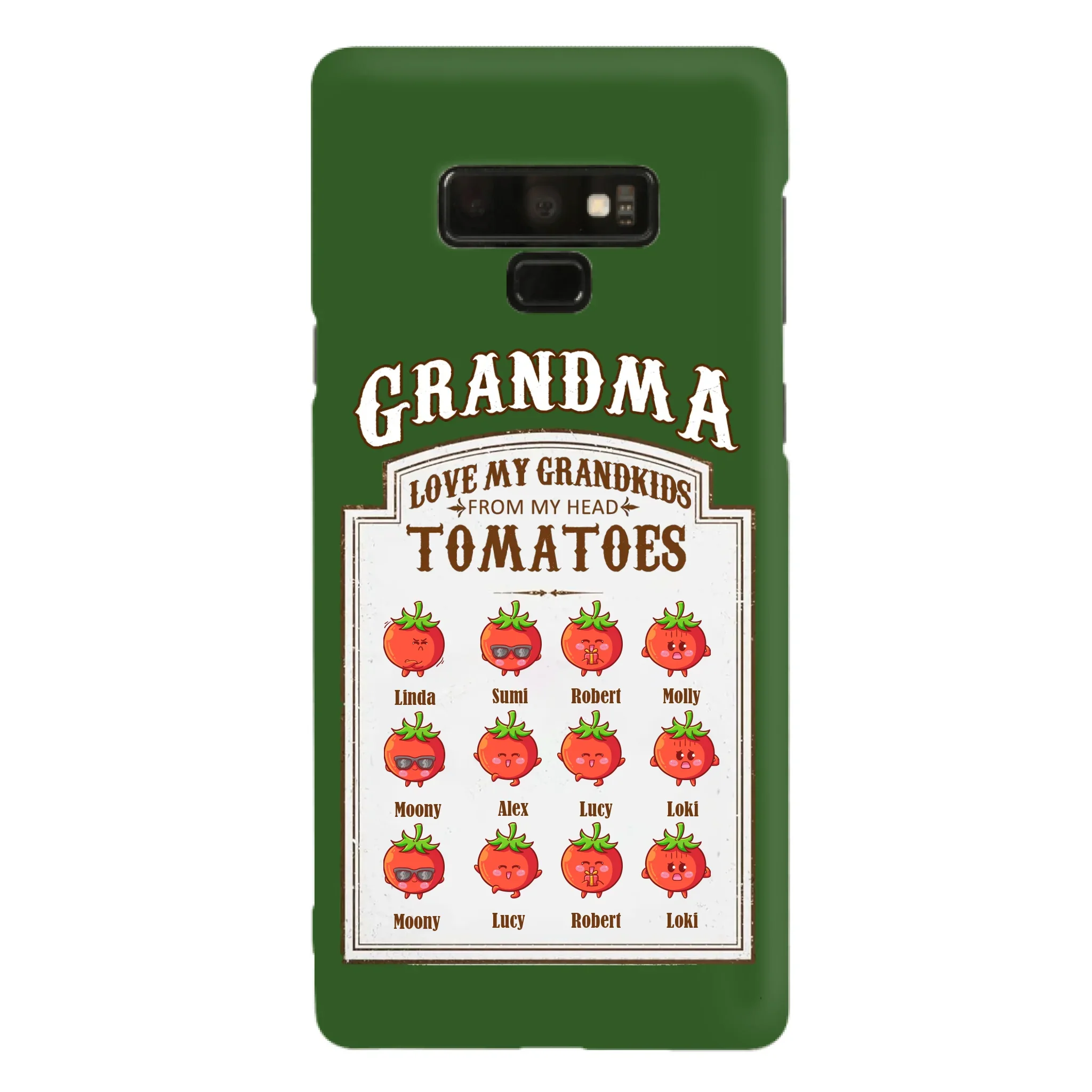 Custom Personalized Grandma Tomatoes Phone Case - Gift Idea For Mother's Day/Grandma- Upto 12 Tomatoes - Case For iPhone/ Samsung