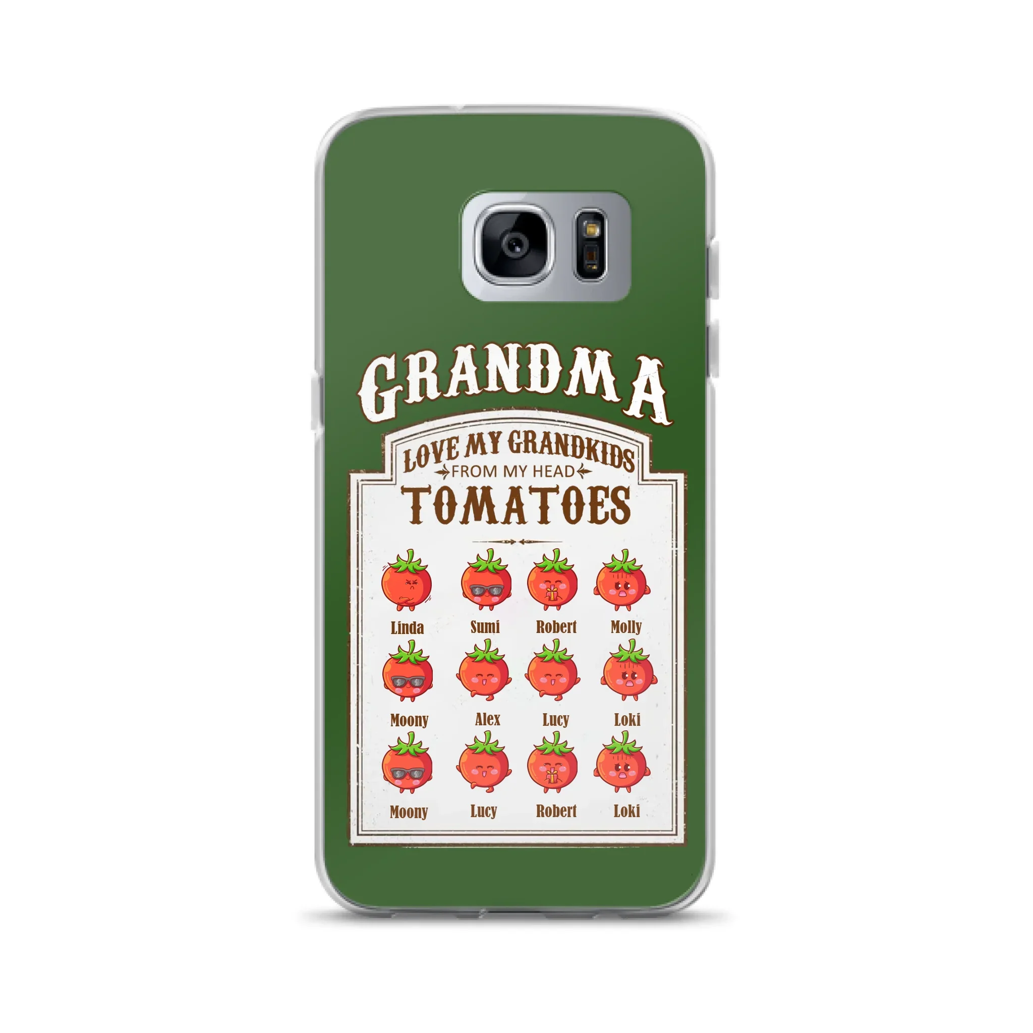 Custom Personalized Grandma Tomatoes Phone Case - Gift Idea For Mother's Day/Grandma- Upto 12 Tomatoes - Case For iPhone/ Samsung