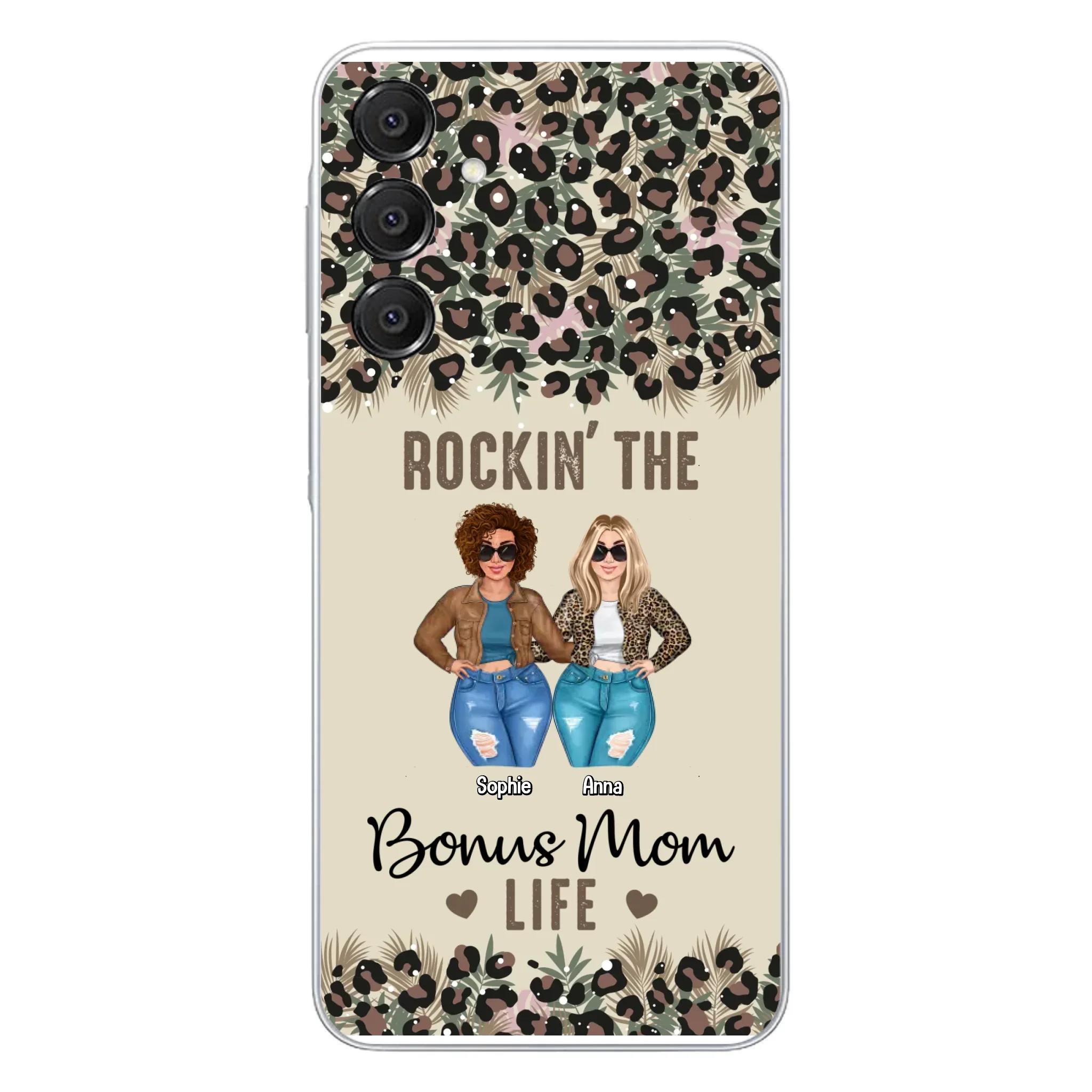 Custom Personalized Bonus Mom Phone Case - Gift Idea For Mother's Day - Rockin' The Bonus Mom Life - Case For iPhone & Samsung
