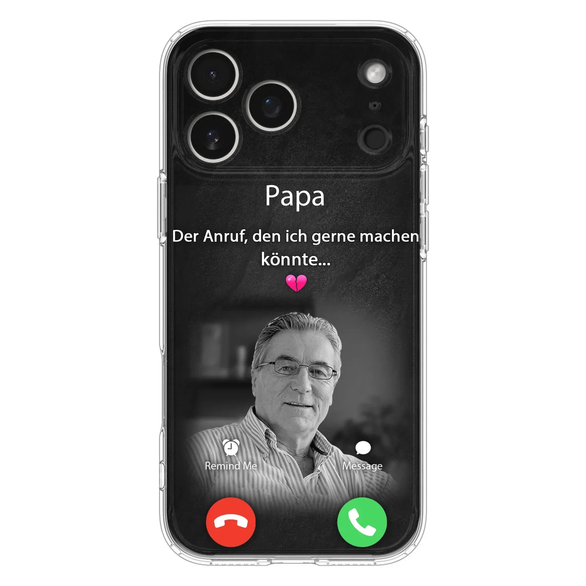 Personalisierte Handyhülle - Foto hochladen - Gedenkgeschenk für Mama/ Papa - Der Anruf, den ich gerne machen könnte - Handyhülle für iPhone/Samsung