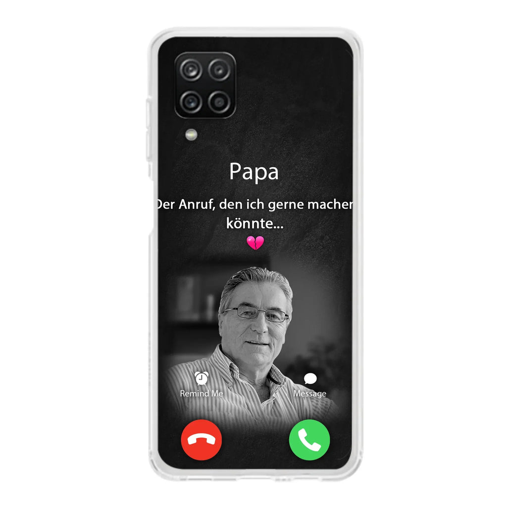 Personalisierte Handyhülle - Foto hochladen - Gedenkgeschenk für Mama/ Papa - Der Anruf, den ich gerne machen könnte - Handyhülle für iPhone/Samsung