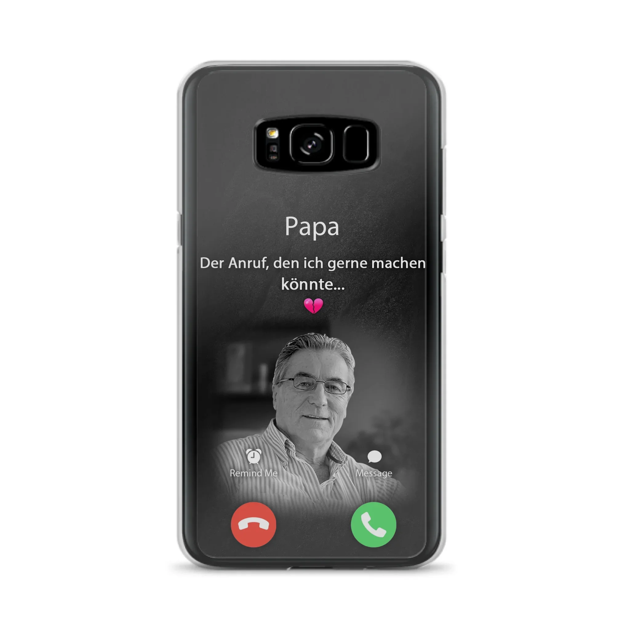 Personalisierte Handyhülle - Foto hochladen - Gedenkgeschenk für Mama/ Papa - Der Anruf, den ich gerne machen könnte - Handyhülle für iPhone/Samsung