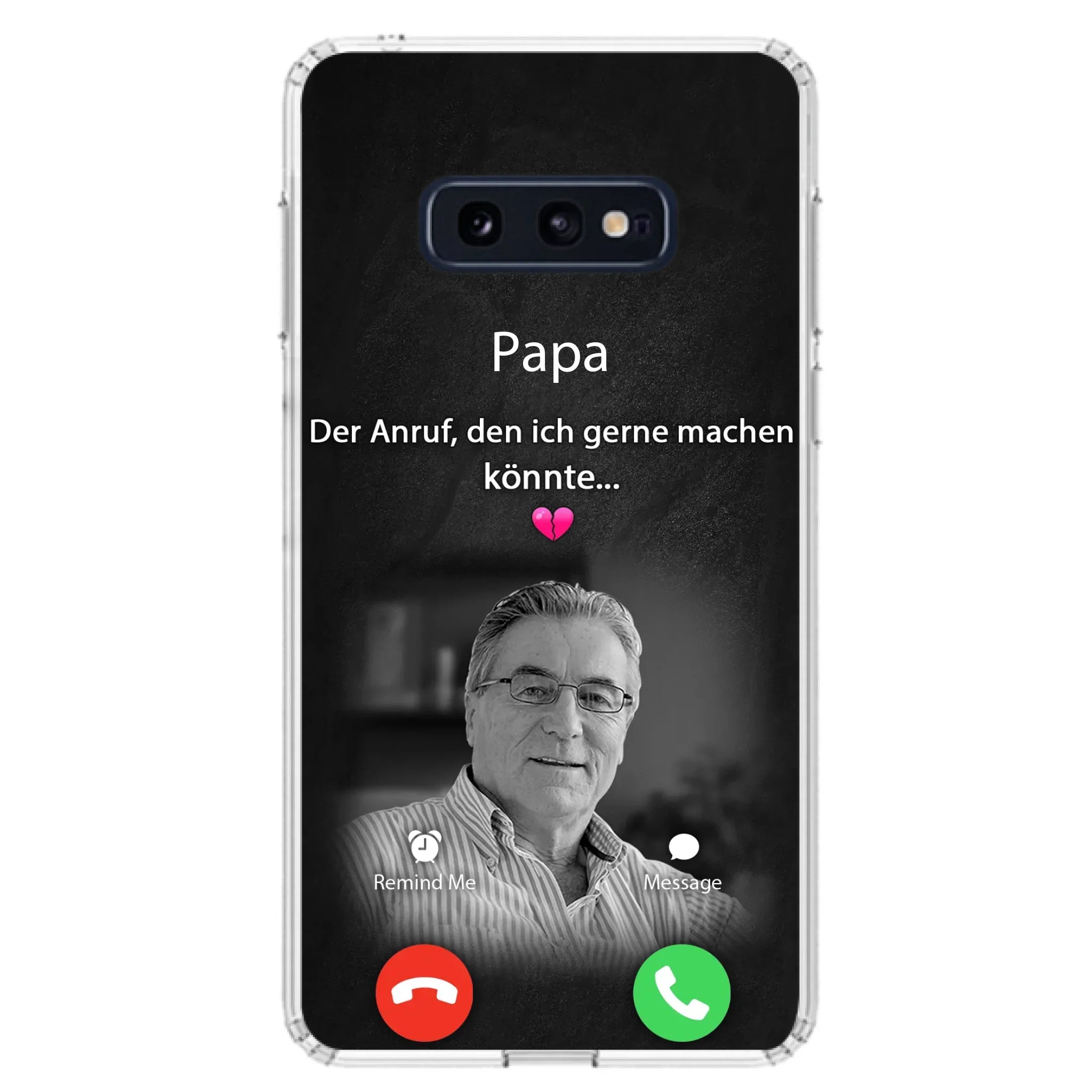 Personalisierte Handyhülle - Foto hochladen - Gedenkgeschenk für Mama/ Papa - Der Anruf, den ich gerne machen könnte - Handyhülle für iPhone/Samsung