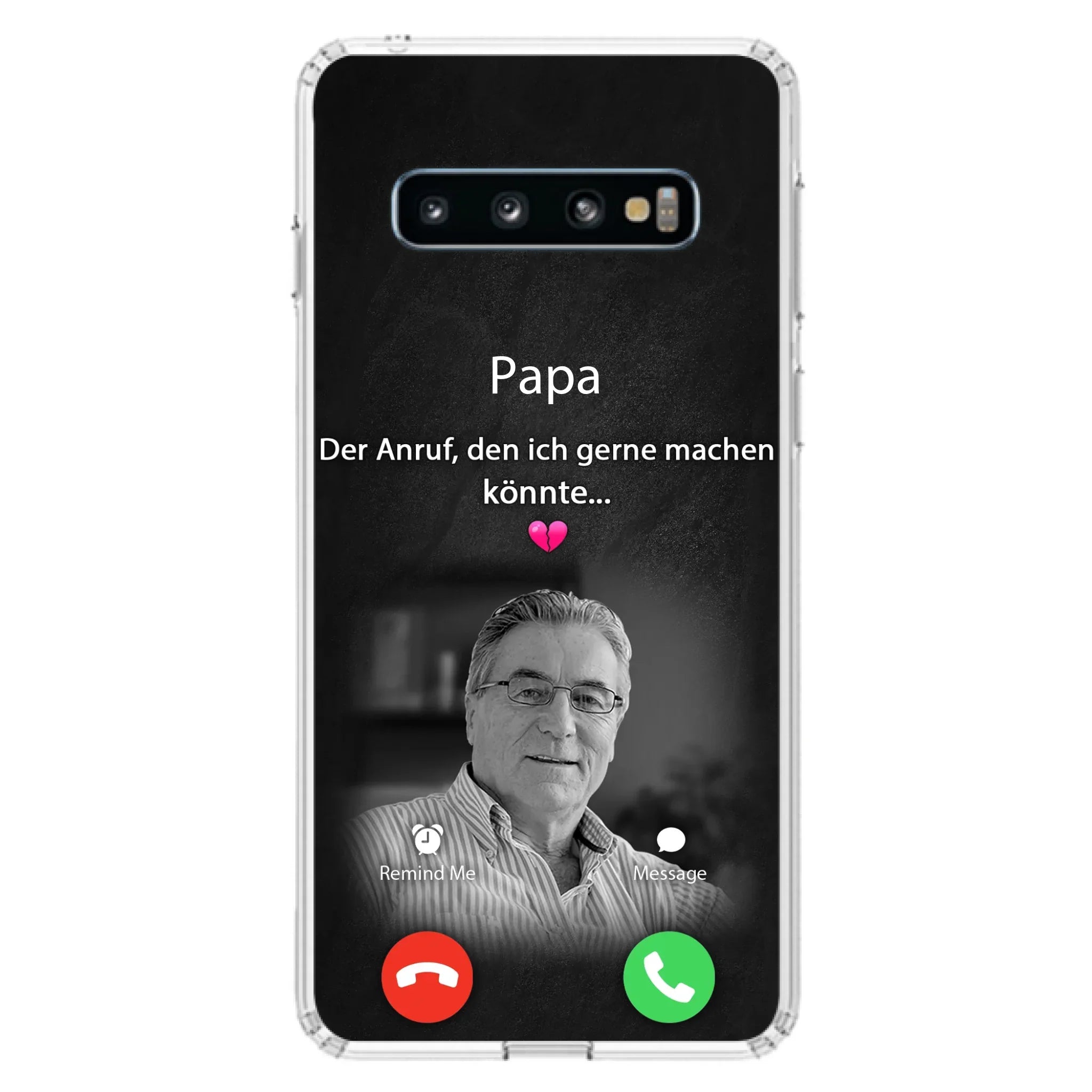 Personalisierte Handyhülle - Foto hochladen - Gedenkgeschenk für Mama/ Papa - Der Anruf, den ich gerne machen könnte - Handyhülle für iPhone/Samsung