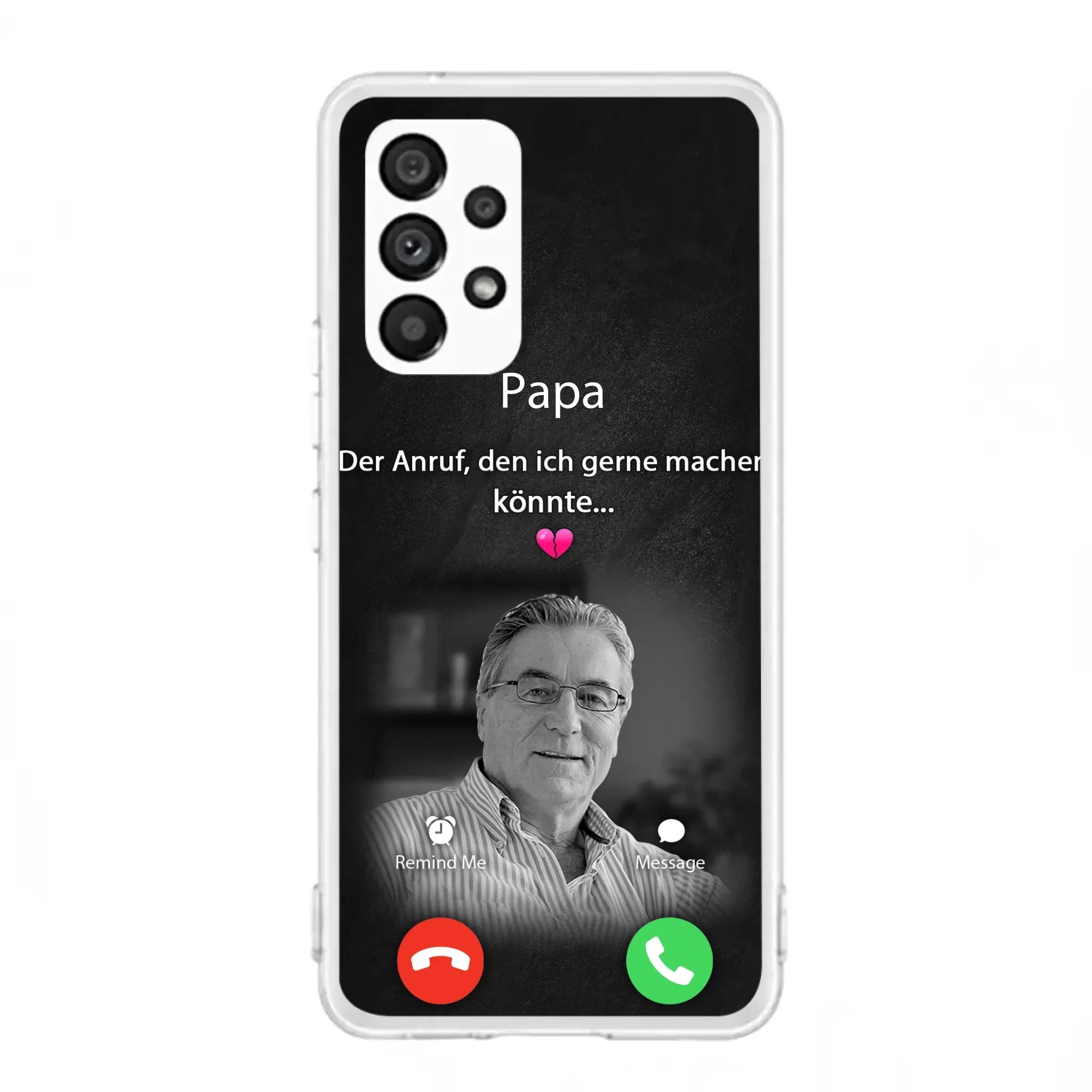 Personalisierte Handyhülle - Foto hochladen - Gedenkgeschenk für Mama/ Papa - Der Anruf, den ich gerne machen könnte - Handyhülle für iPhone/Samsung
