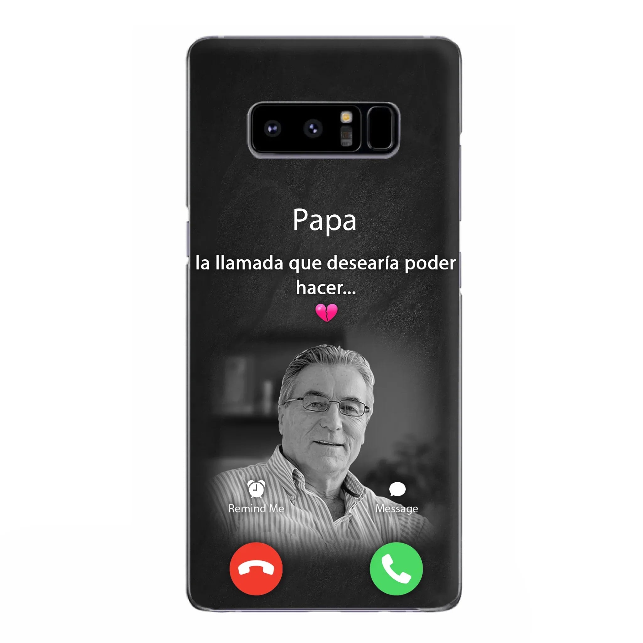 Funda personalizada para teléfono conmemorativo de papa - Cargar foto - Idea de regalo conmemorativo para mamá/papá - La llamada que desearía poder hacer - Funda para iPhone/ Samsung