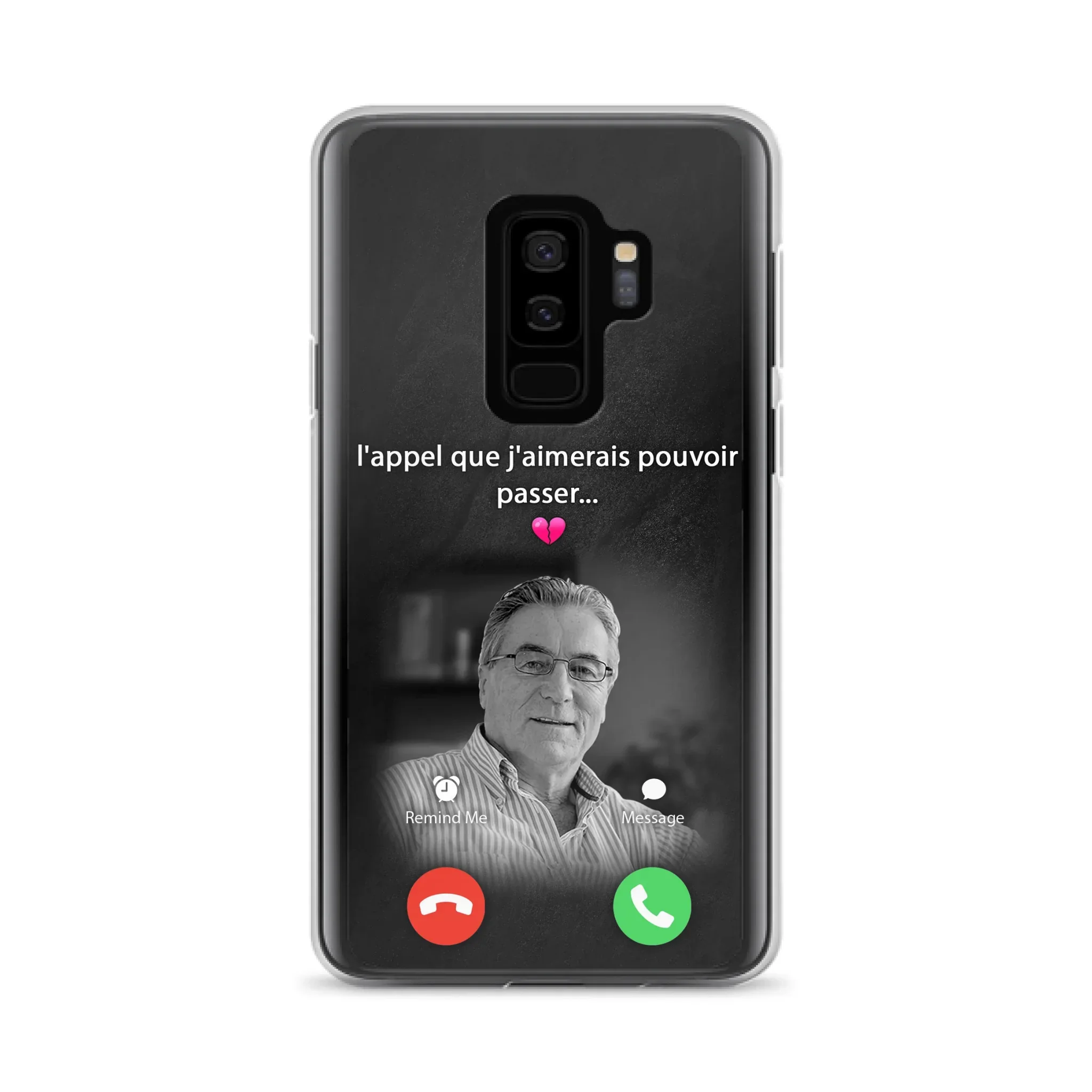 Coque de téléphone personnalisée pour papa commémoratif - Télécharger une photo - L'appel que j'aimerais pouvoir passer- Coque de téléphone pour iPhone/ Samsung