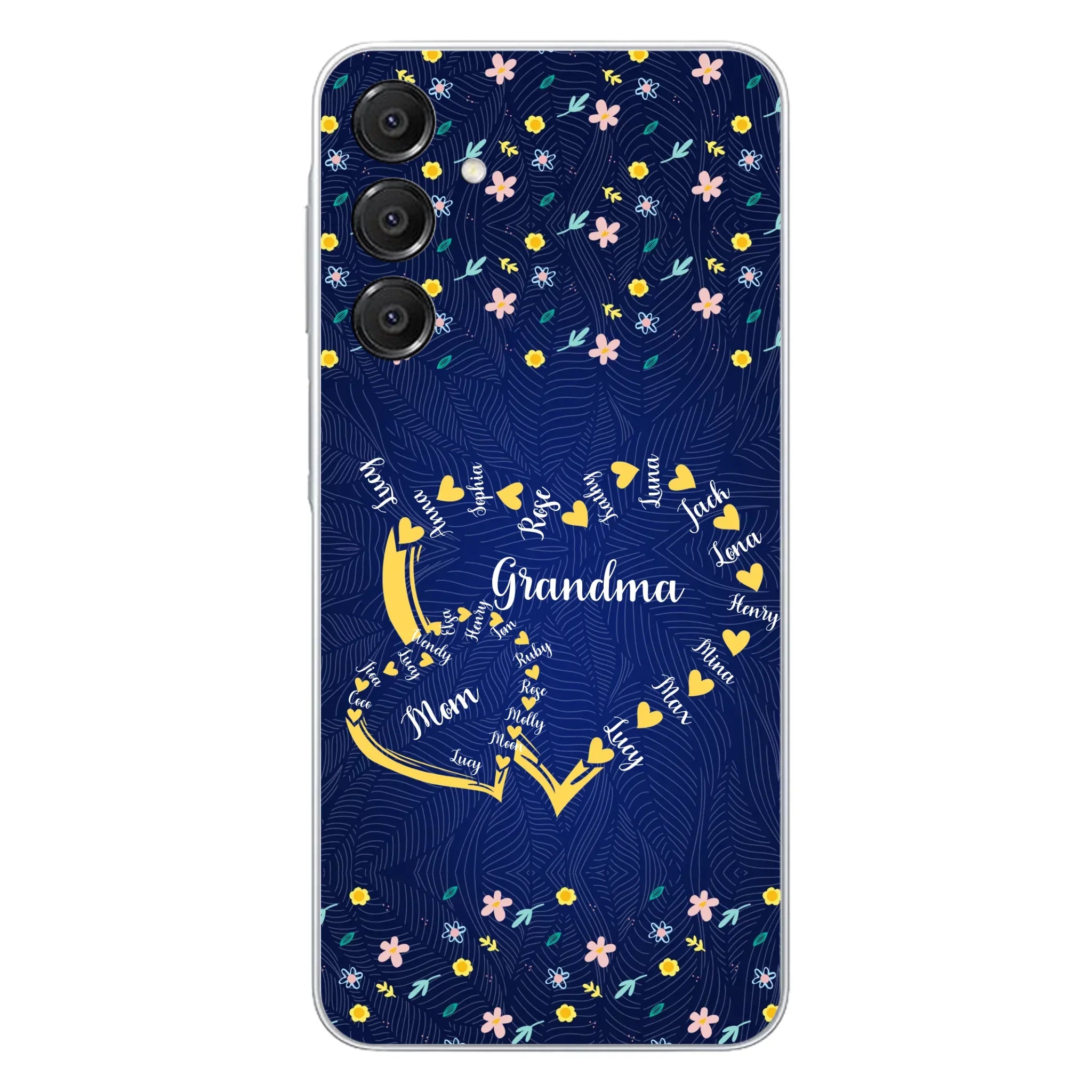 Custom Personalized Grandma Mom Phone Case - Gift Idea For Mother's Day - Upto 12 Kids - Case For iPhone And Samsung