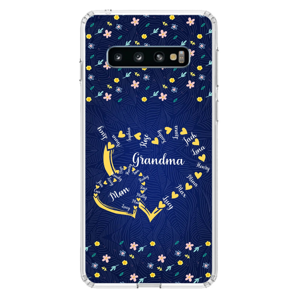 Custom Personalized Grandma Mom Phone Case - Gift Idea For Mother's Day - Upto 12 Kids - Case For iPhone And Samsung