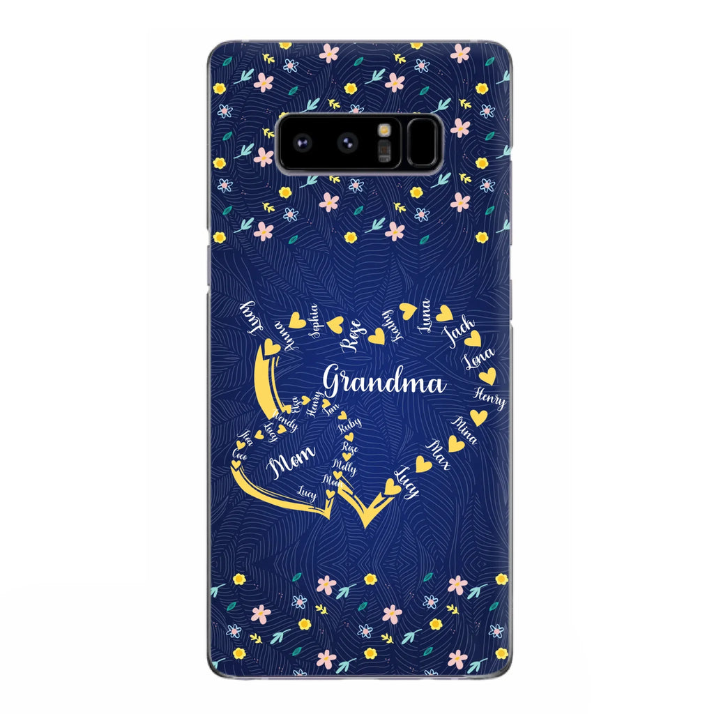 Custom Personalized Grandma Mom Phone Case - Gift Idea For Mother's Day - Upto 12 Kids - Case For iPhone And Samsung
