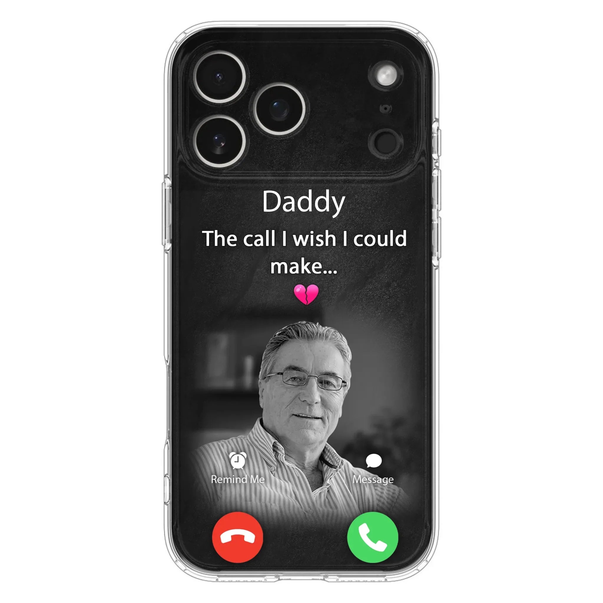 Custom Personalized Memorial Mom Phone Case - Upload Photo - Memorial Gift Idea For Mom/ Dad - The Call I Wish I Could Make - Case For iPhone And Samsung