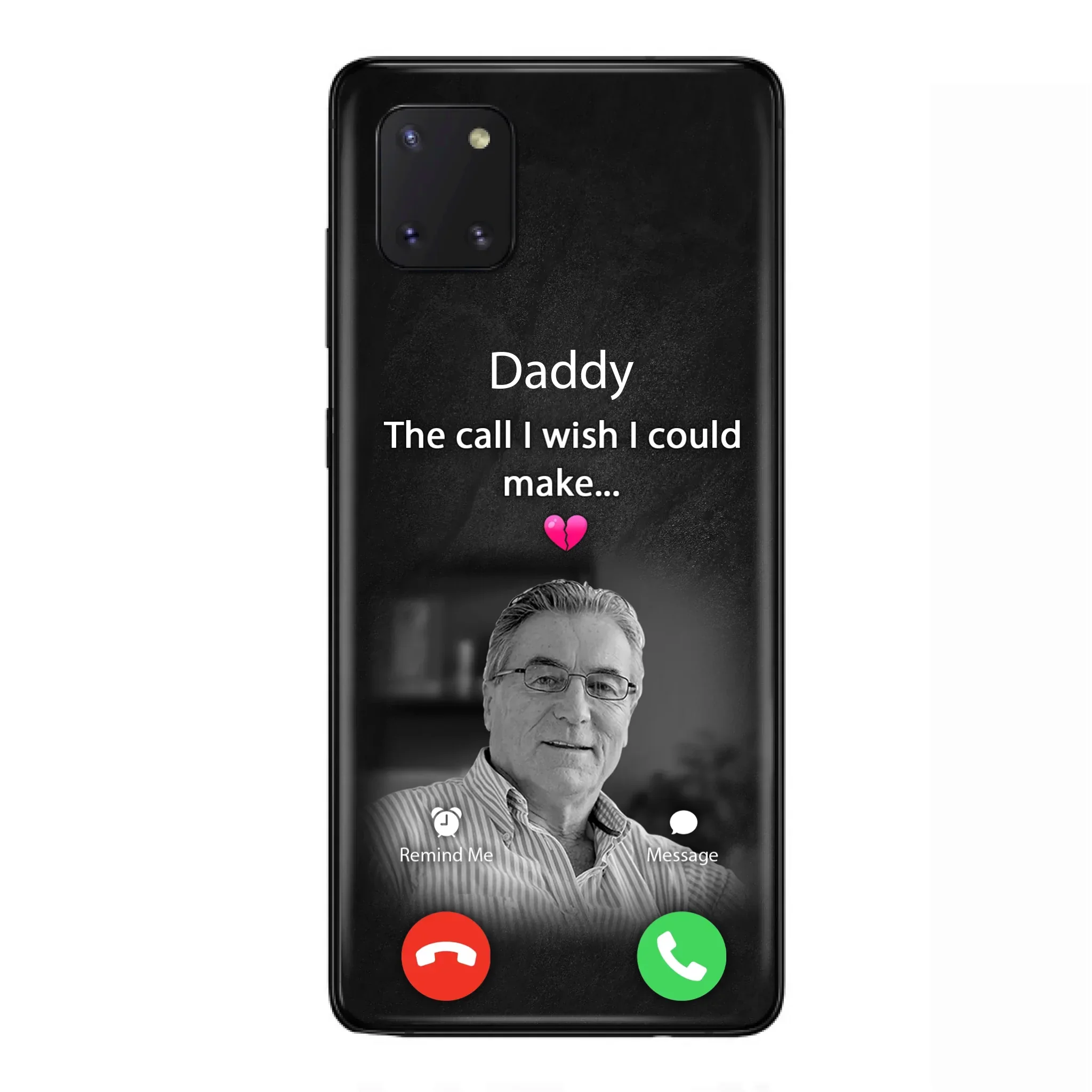 Custom Personalized Memorial Mom Phone Case - Upload Photo - Memorial Gift Idea For Mom/ Dad - The Call I Wish I Could Make - Case For iPhone And Samsung
