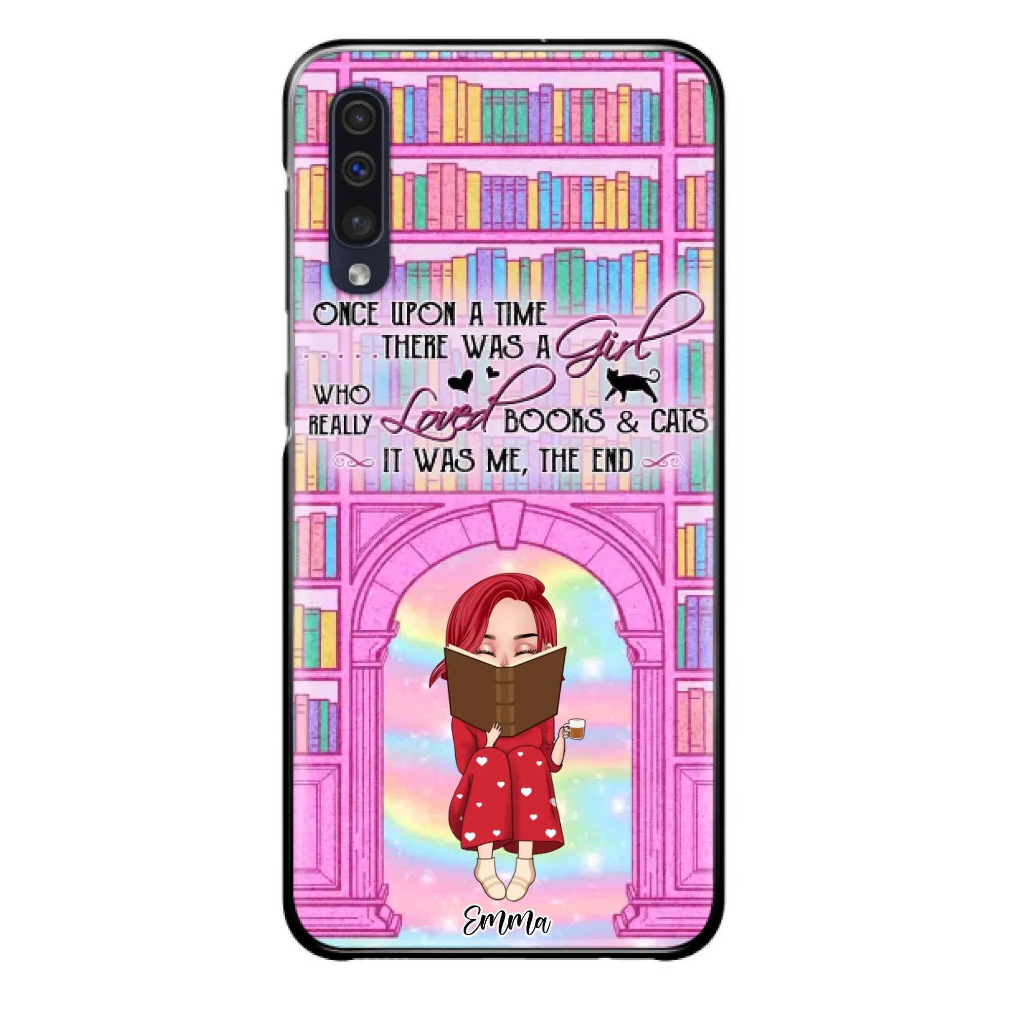 Custom Personalized Reading Girl Phone Case - Gift Idea For Books Lovers - It Was Me The End - Case For iPhone/Samsung