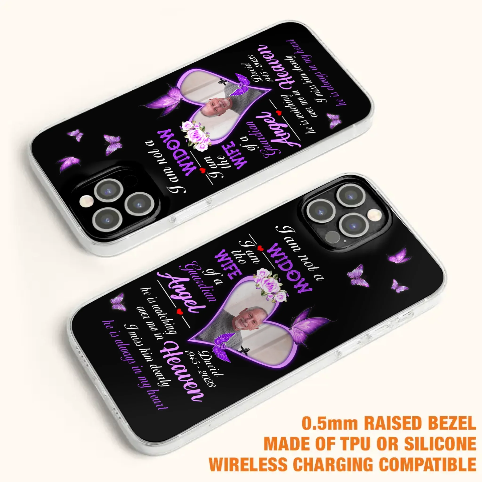 Custom Personalized Memorial Phone Case - Memorial Gift Idea For Family - Case For iPhone/Samsung - I Am Not A Widow