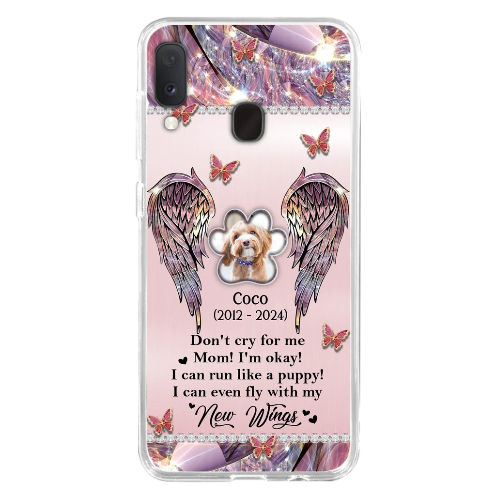 Personalized Memorial Phone Case - Upload Photo - Memorial Gift Idea For Dog Lover - Don't Cry For Me - Case For iPhone/Samsung
