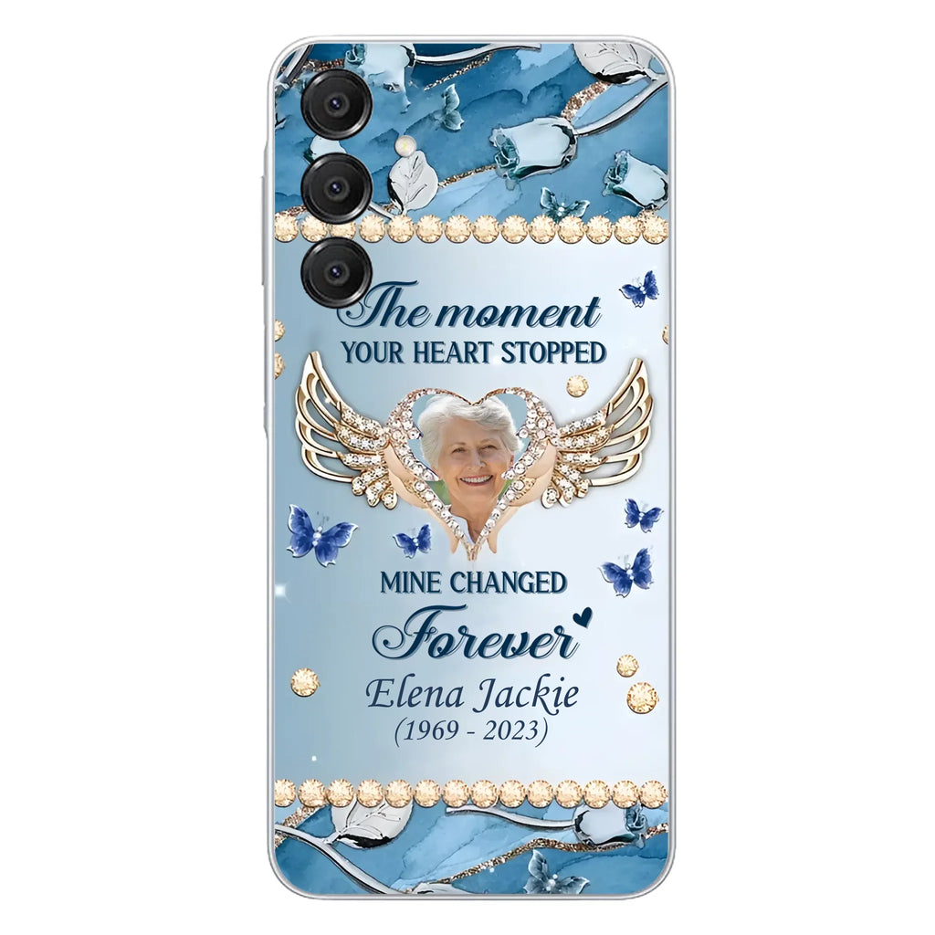 Personalized Memorial Phone Case - Memorial Gift Idea For Family - Case For iPhone/Samsung - The Moment Your Heart Stopped Mine Changed Forever
