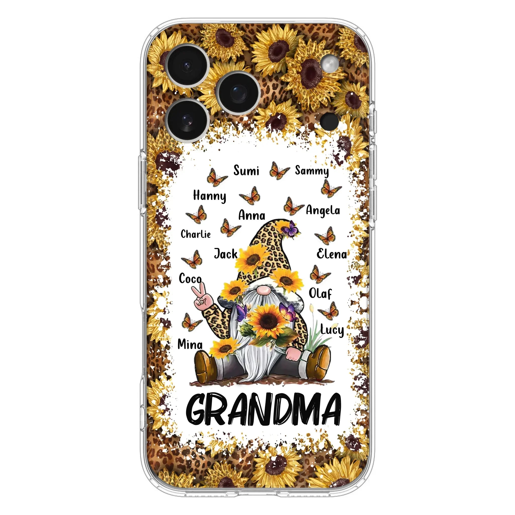 Personalized Sunflower Grandma Phone Case - Gift Idea For Grandma - Up to 12 Kids - Case For iPhone/Samsung