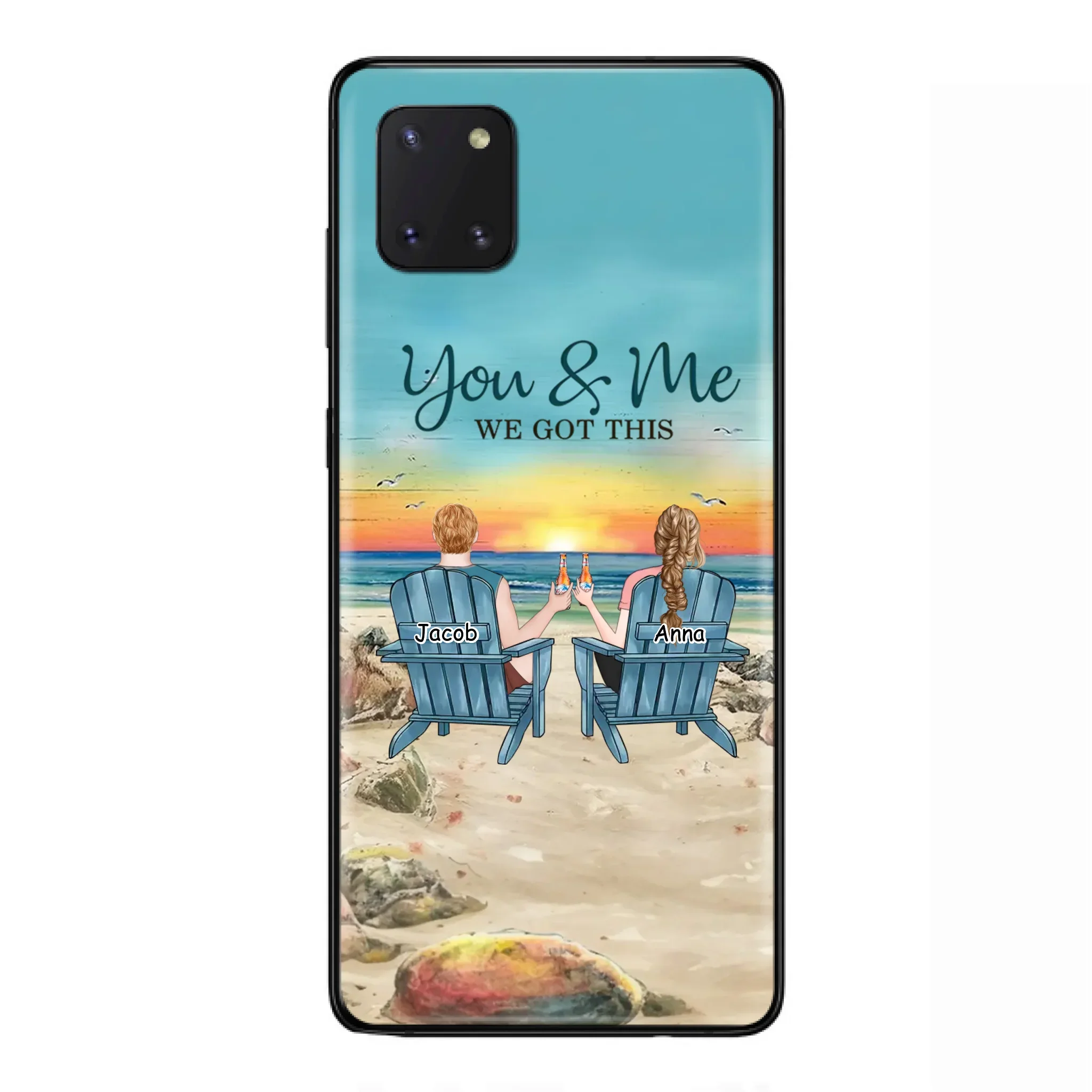 Custom Personalized Couple Phone Case - Gift Idea For Couple/ Valentines Day - You & Me We Got This - Case For iPhone/ Samsung