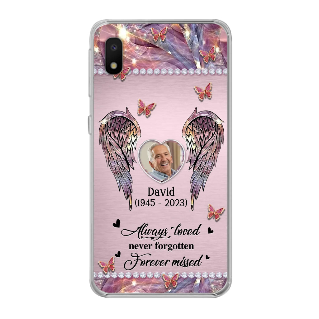 Custom Personalized Memorial Phone Case - Memorial Gift Idea For Family - Case For iPhone/Samsung - Always Loved Never Forgotten Forever Missed