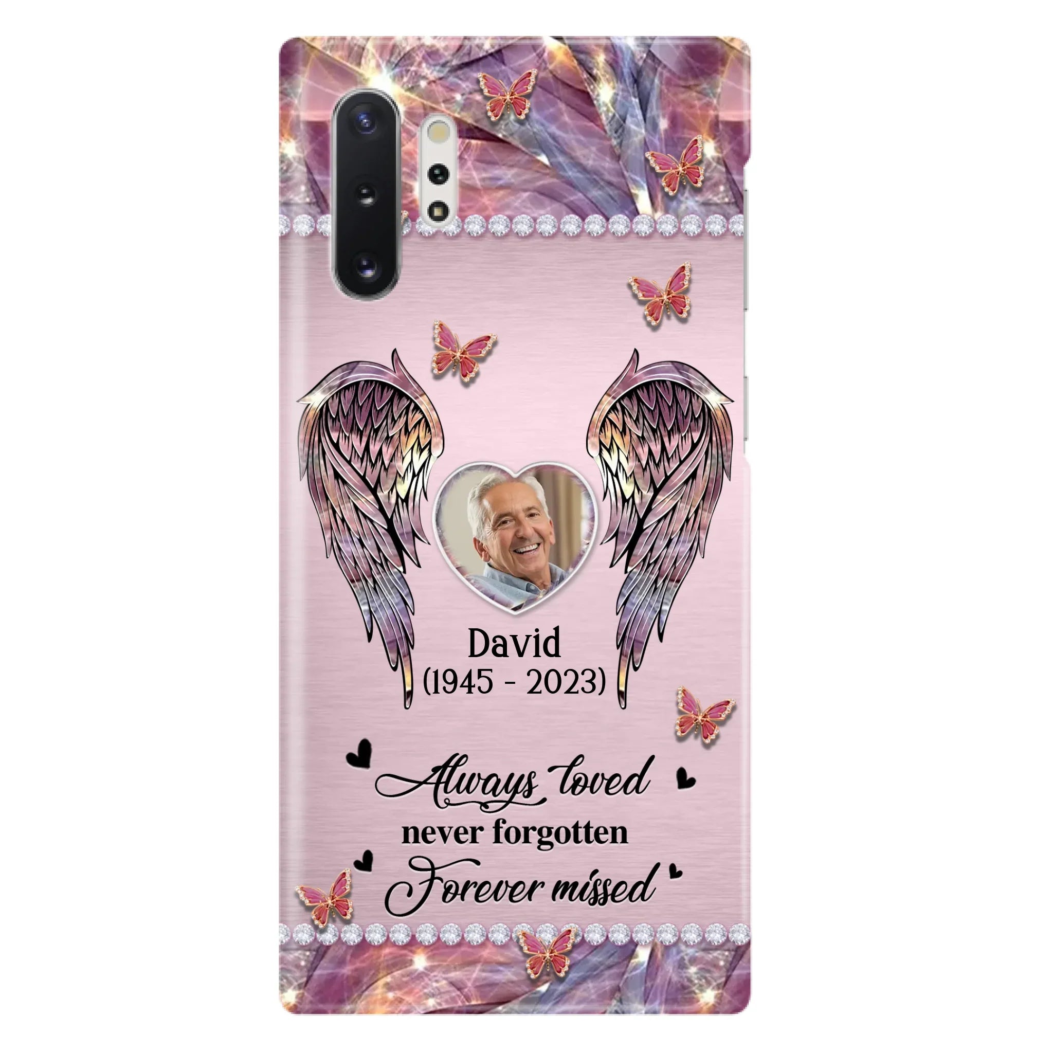 Custom Personalized Memorial Phone Case - Memorial Gift Idea For Family - Case For iPhone/Samsung - Always Loved Never Forgotten Forever Missed