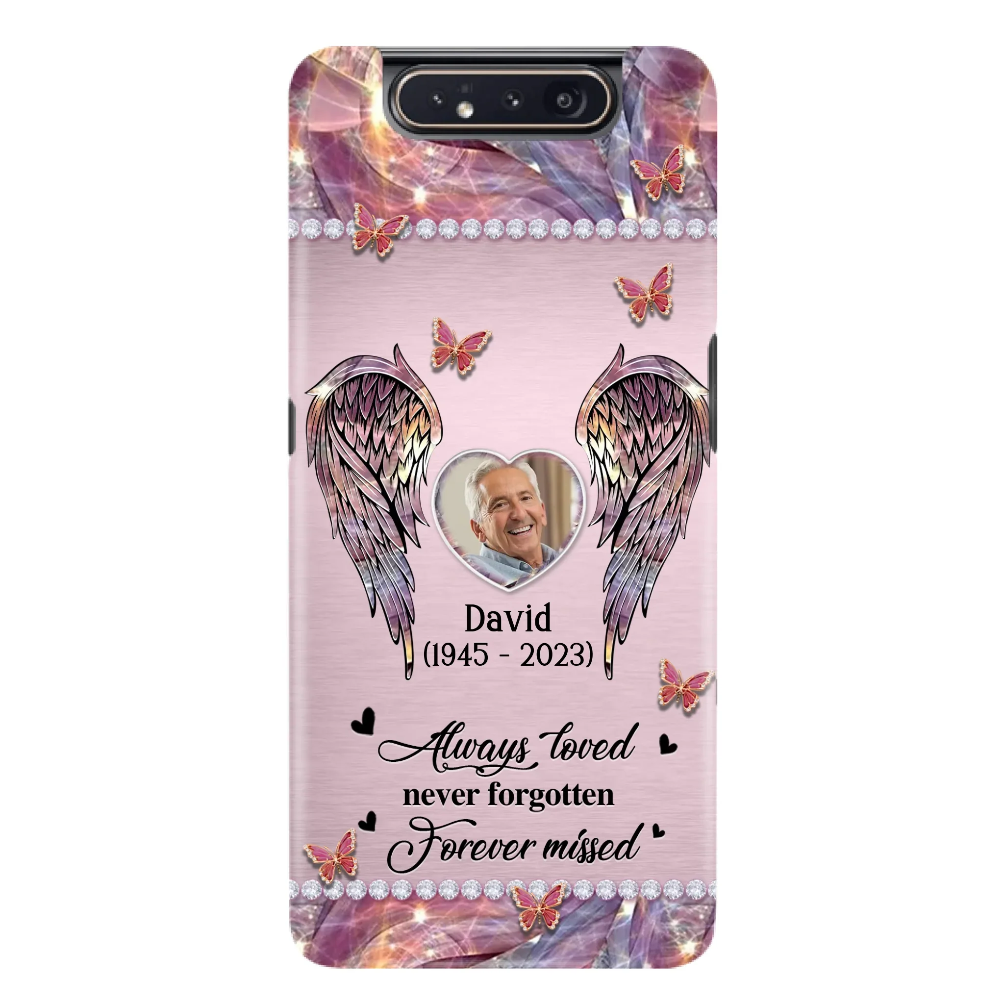 Custom Personalized Memorial Phone Case - Memorial Gift Idea For Family - Case For iPhone/Samsung - Always Loved Never Forgotten Forever Missed
