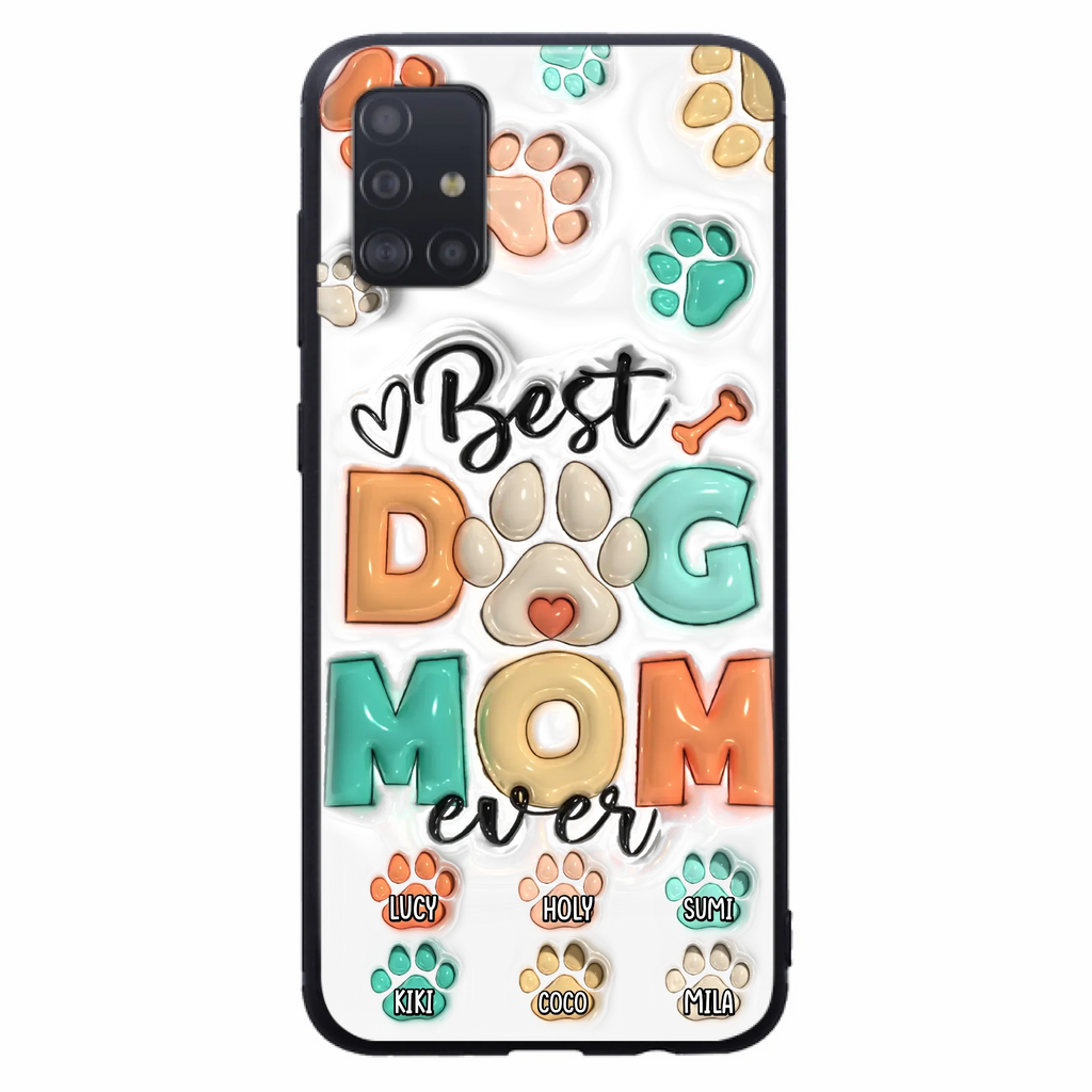 Personalized Dog Mom/Dad Phone Case - Gift Idea For Dog Owners/Lovers - Upto 6 Paws - Best Dog Mom Ever - Case For iPhone/Samsung