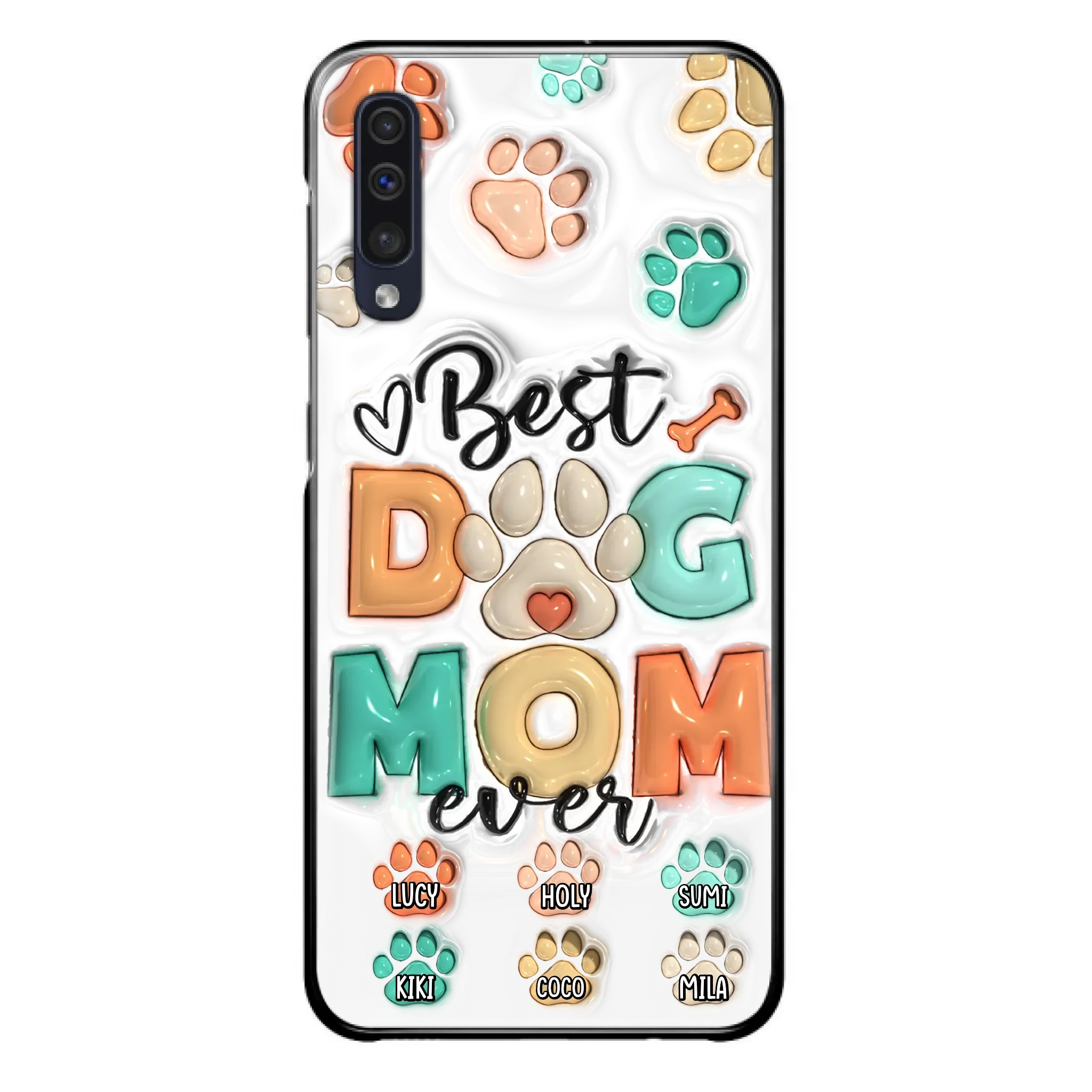 Personalized Dog Mom/Dad Phone Case - Gift Idea For Dog Owners/Lovers - Upto 6 Paws - Best Dog Mom Ever - Case For iPhone/Samsung